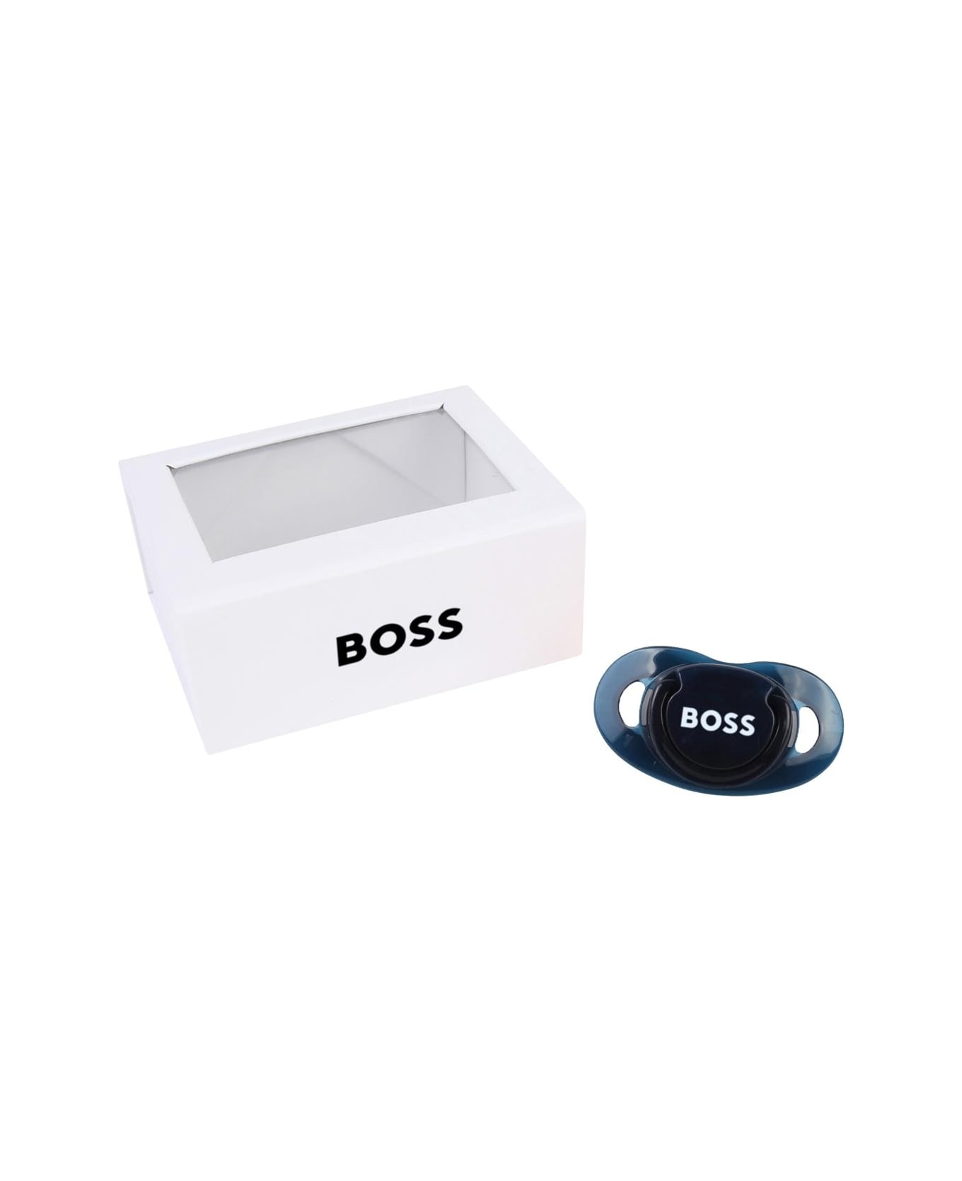 Hugo Boss Pacifier With Print - Blue アクセサリー＆ギフト