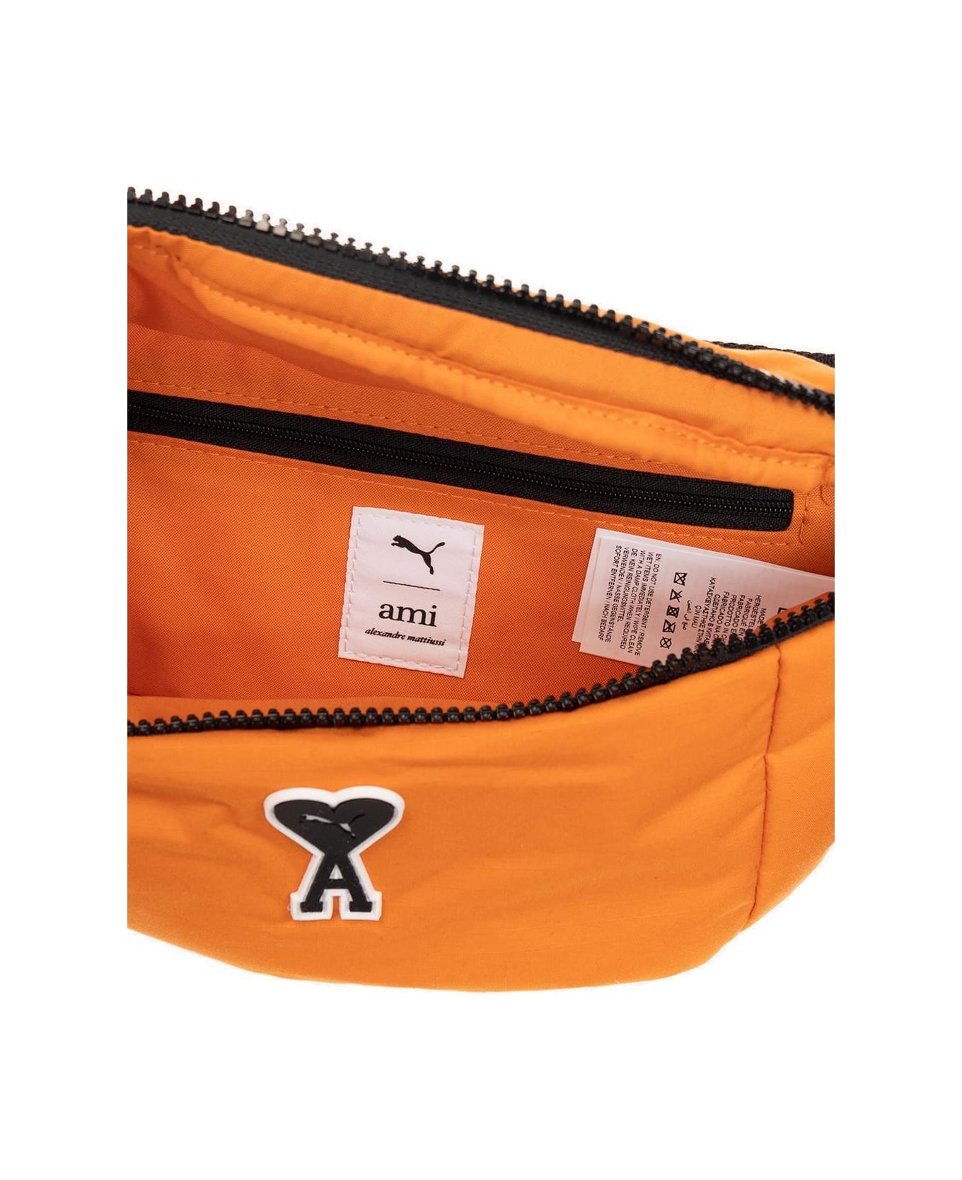Puma X Ami Logo Patch Zipped Belt Bag - Orange