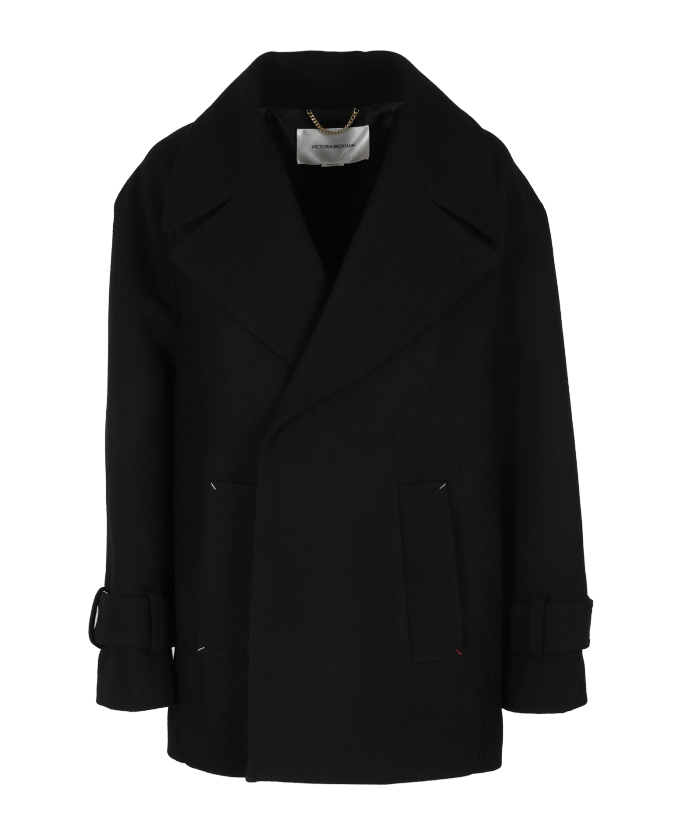 Victoria Beckham Women's Double-Breasted Tailored Slim Wool Coat