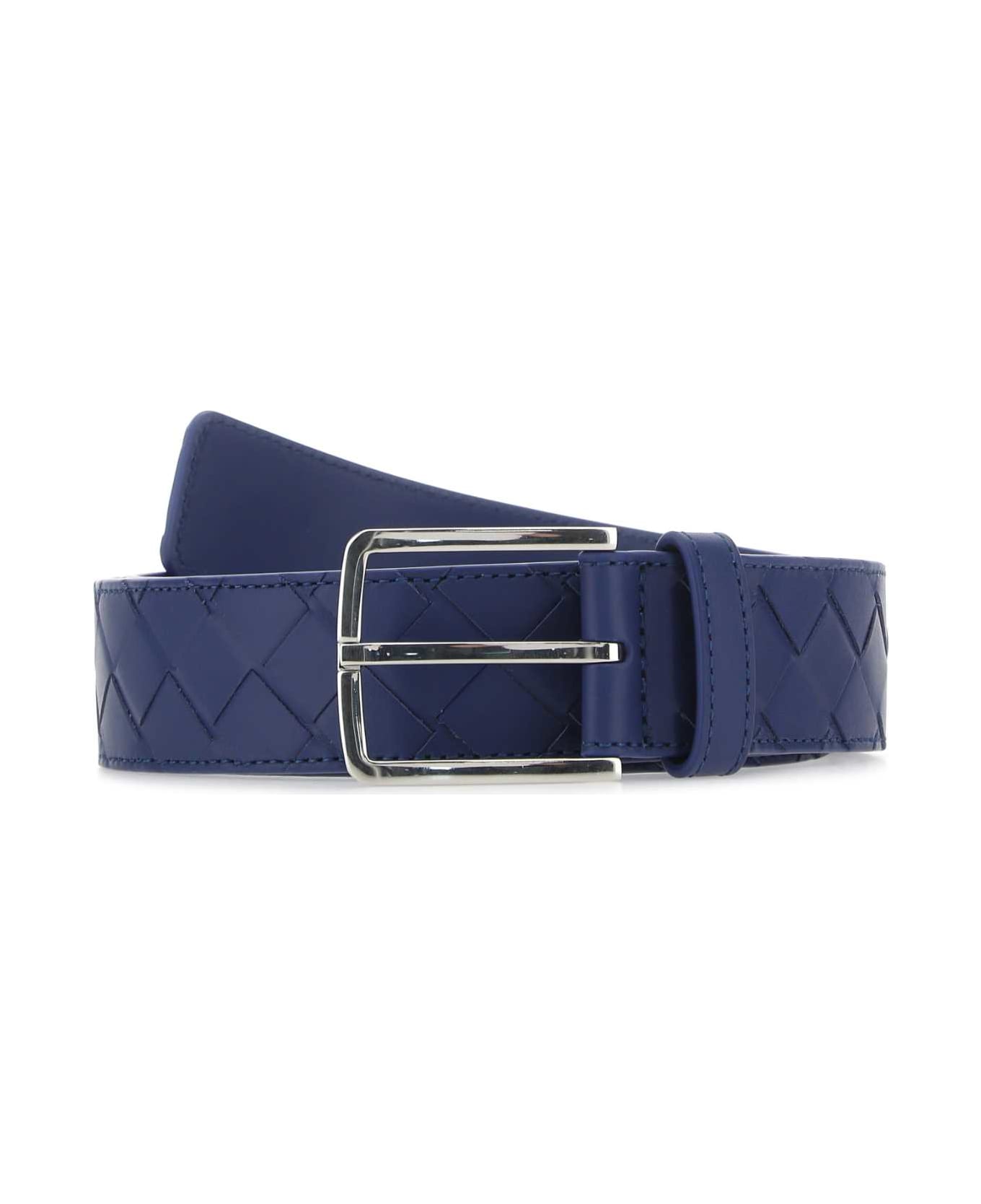 Bottega Veneta Navy Blue Leather Belt - 4102 ベルト