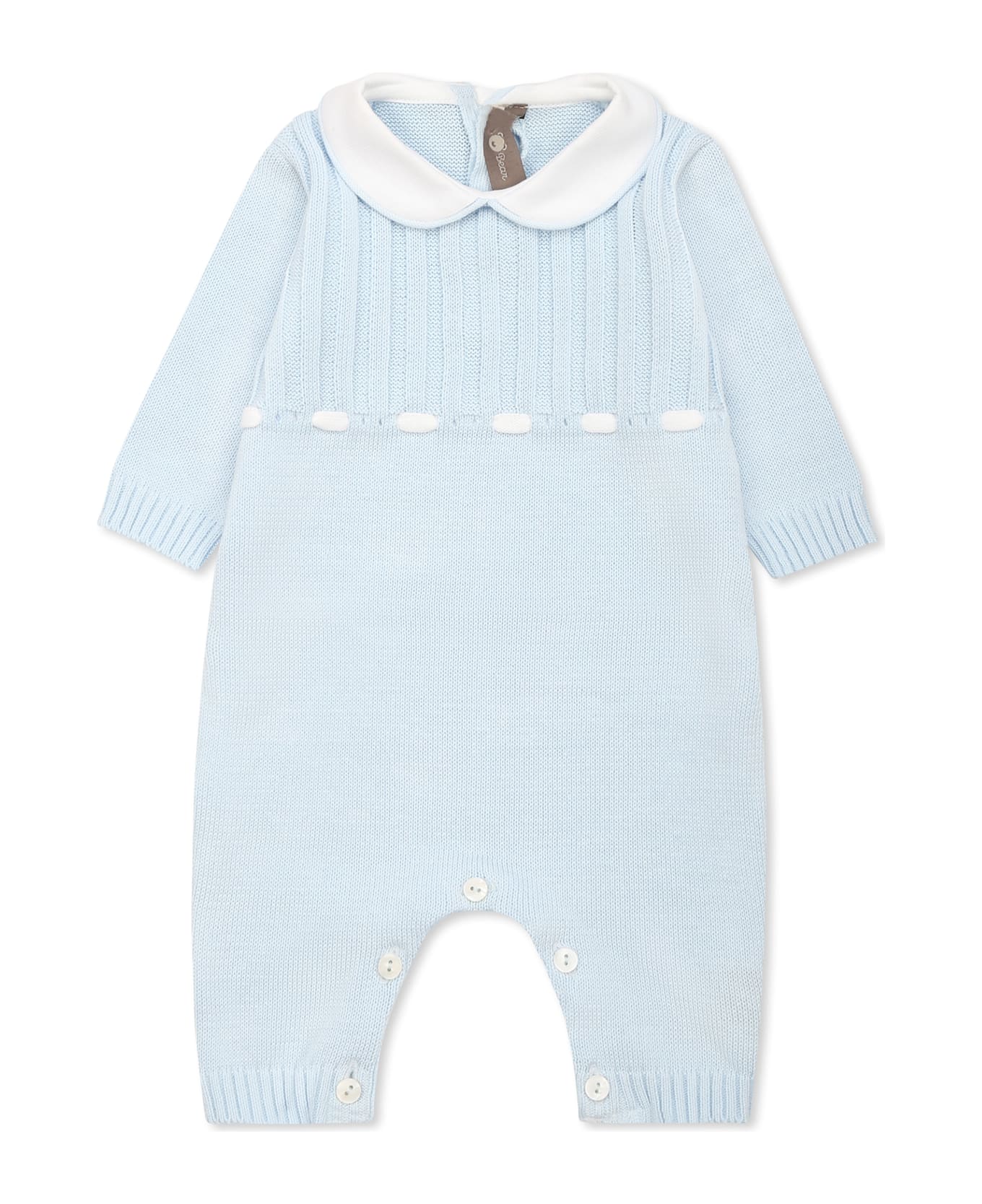 Little Bear Light Blue Babygrow For Baby Boy - Light Blue