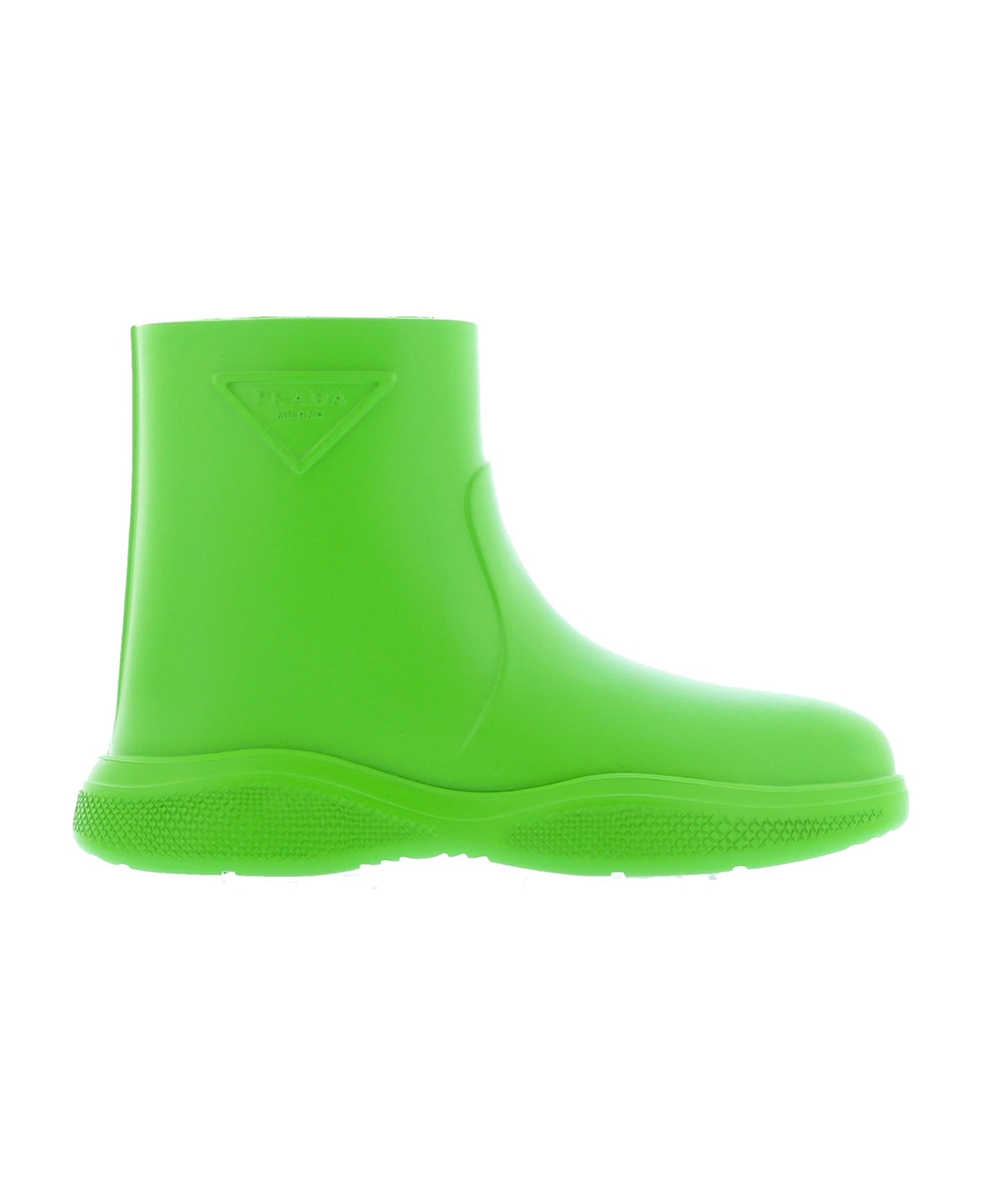 Prada Logo Rubber Boots - Green