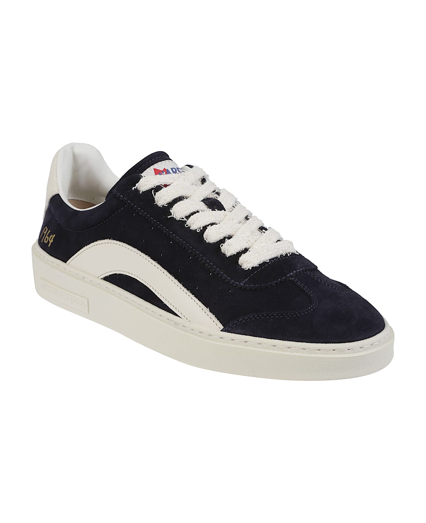 Dsquared2 Rider Lace-up Low Top Sneakers - Navy/crema