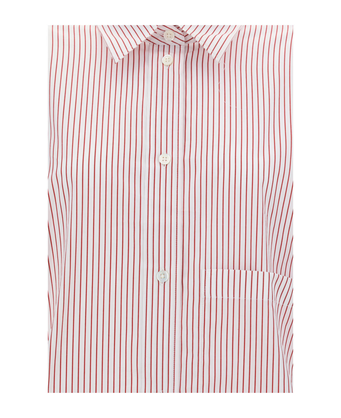 Róhe Shirt - White / Port Stripe