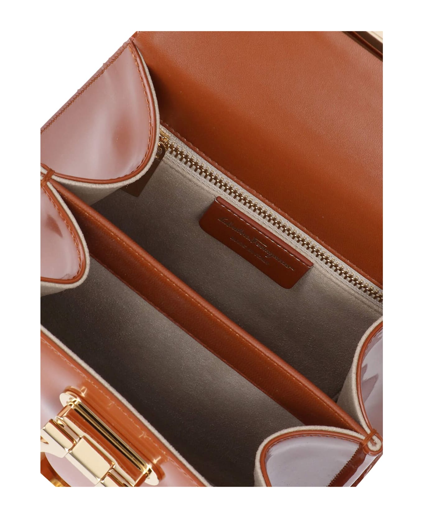 Ferragamo 
iconic S
 Handbag - Brown
