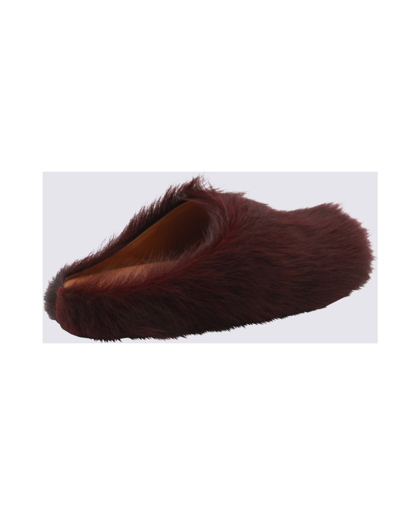 Marni Dark Red Leather Sandals - WILD CHERRY