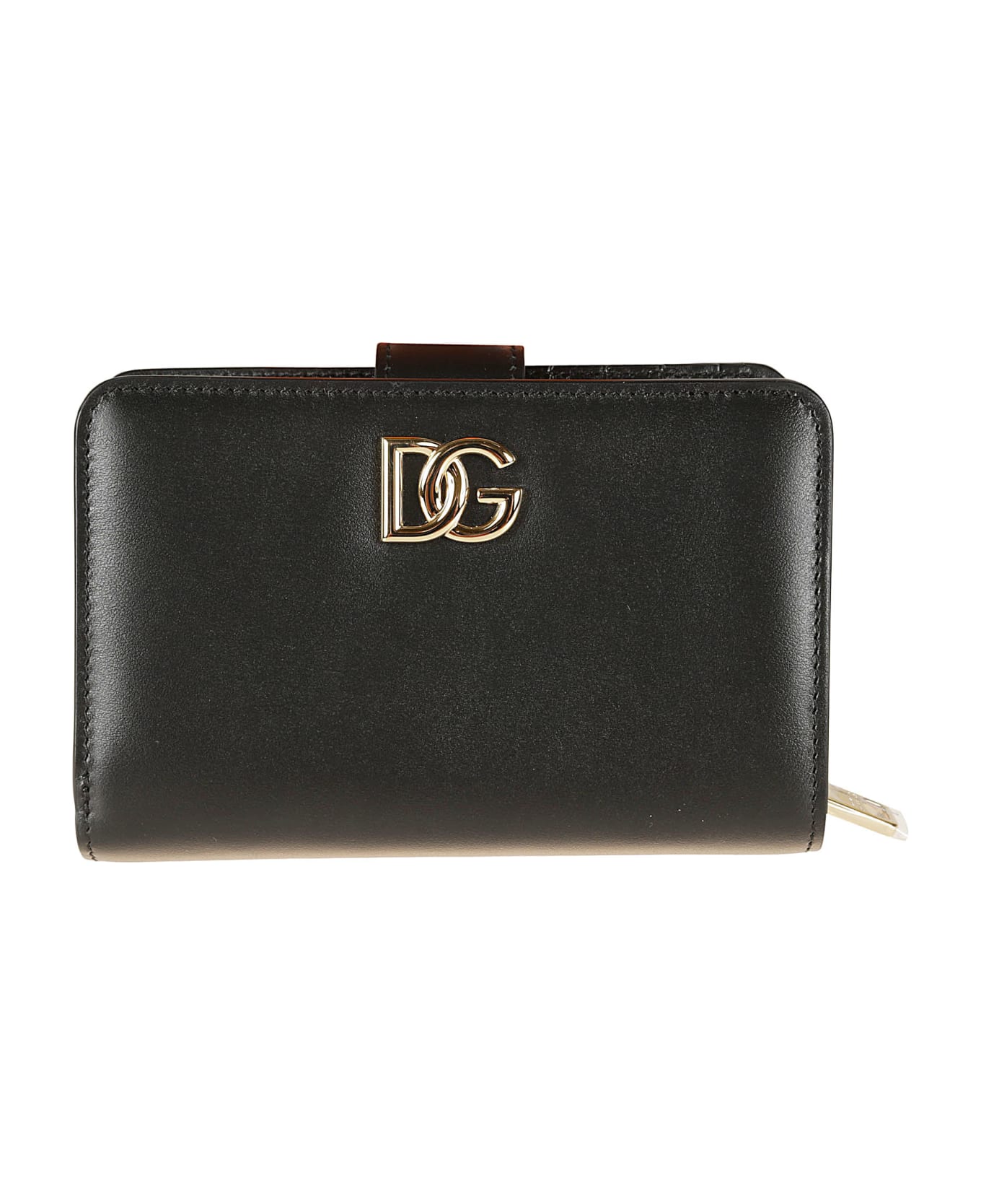 Dolce & Gabbana Logo Zip-around Wallet - Black