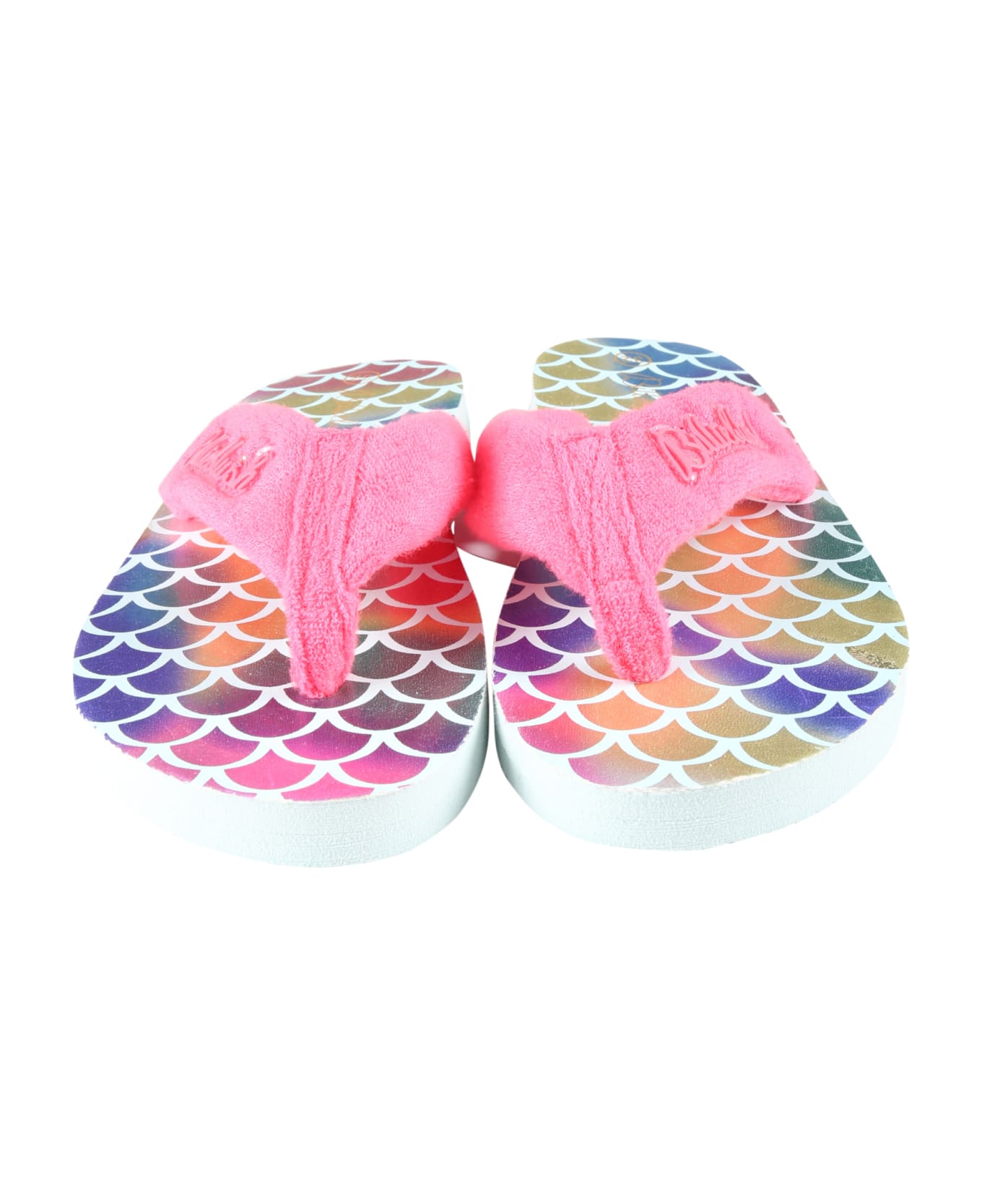 Billieblush Multicolor Flip-flops For Girl With Logo - Pink シューズ