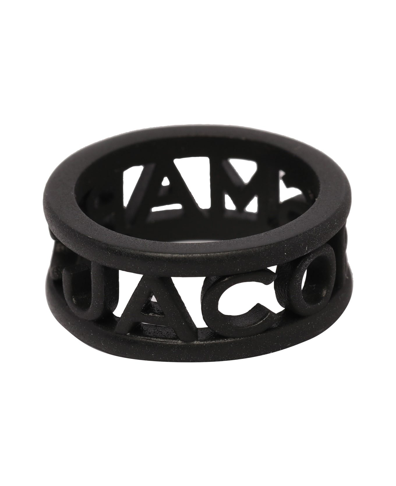 Marc Jacobs The Monogram Logo Ring Dtm - Black