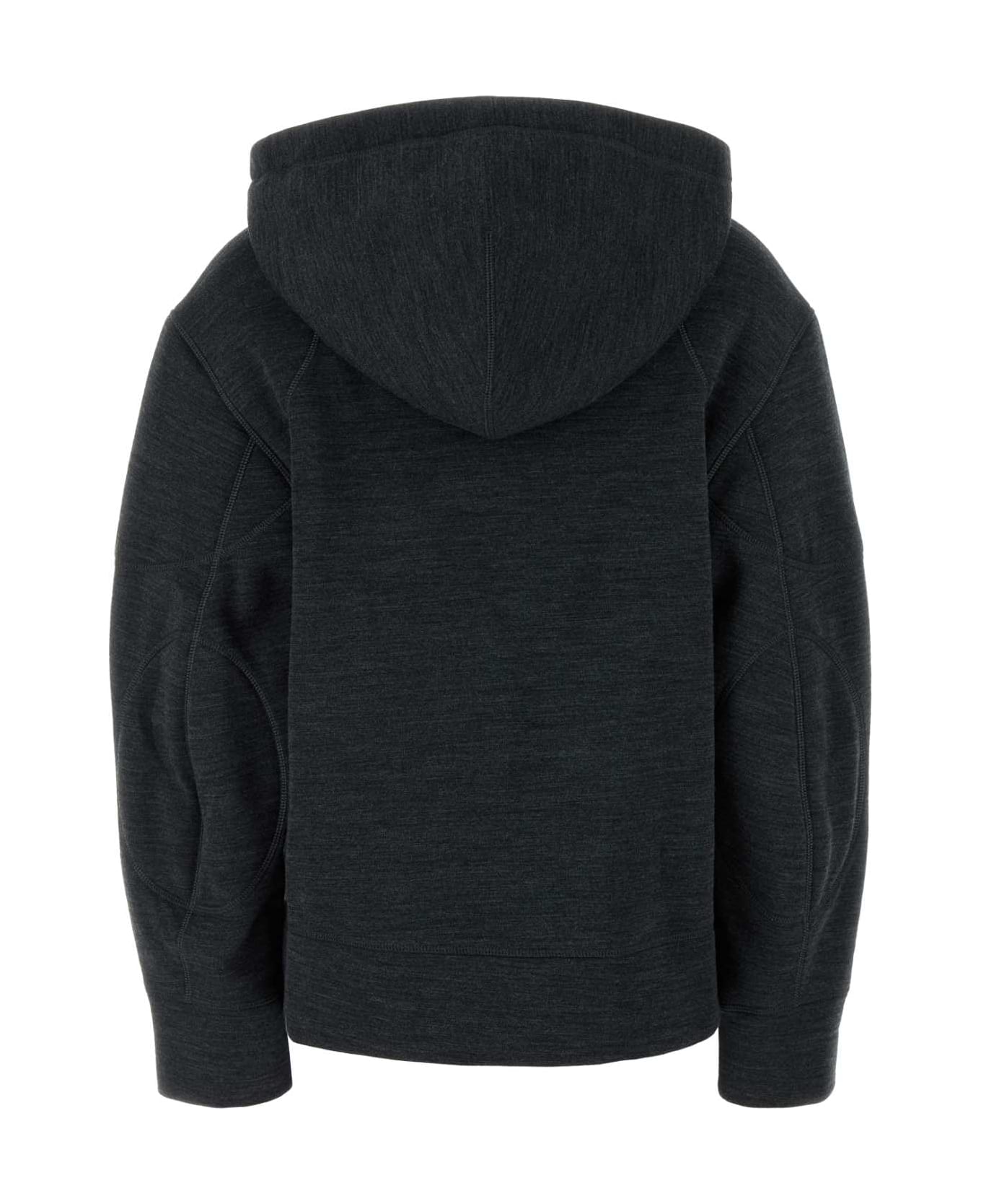 Jil Sander Melange Dark Grey Wool Blend Sweatshirt - CARBONGREY