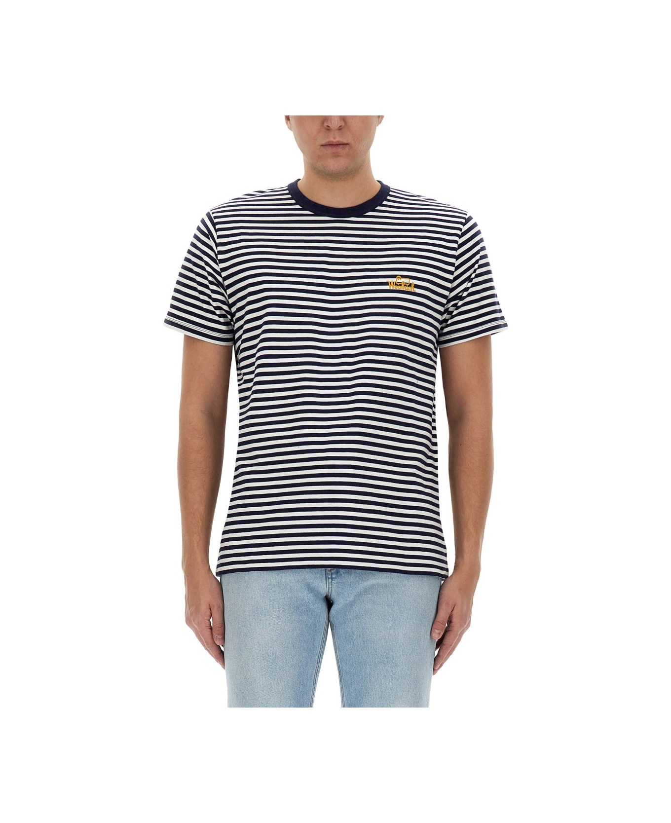 Woolrich Striped T-shirt - BLUE