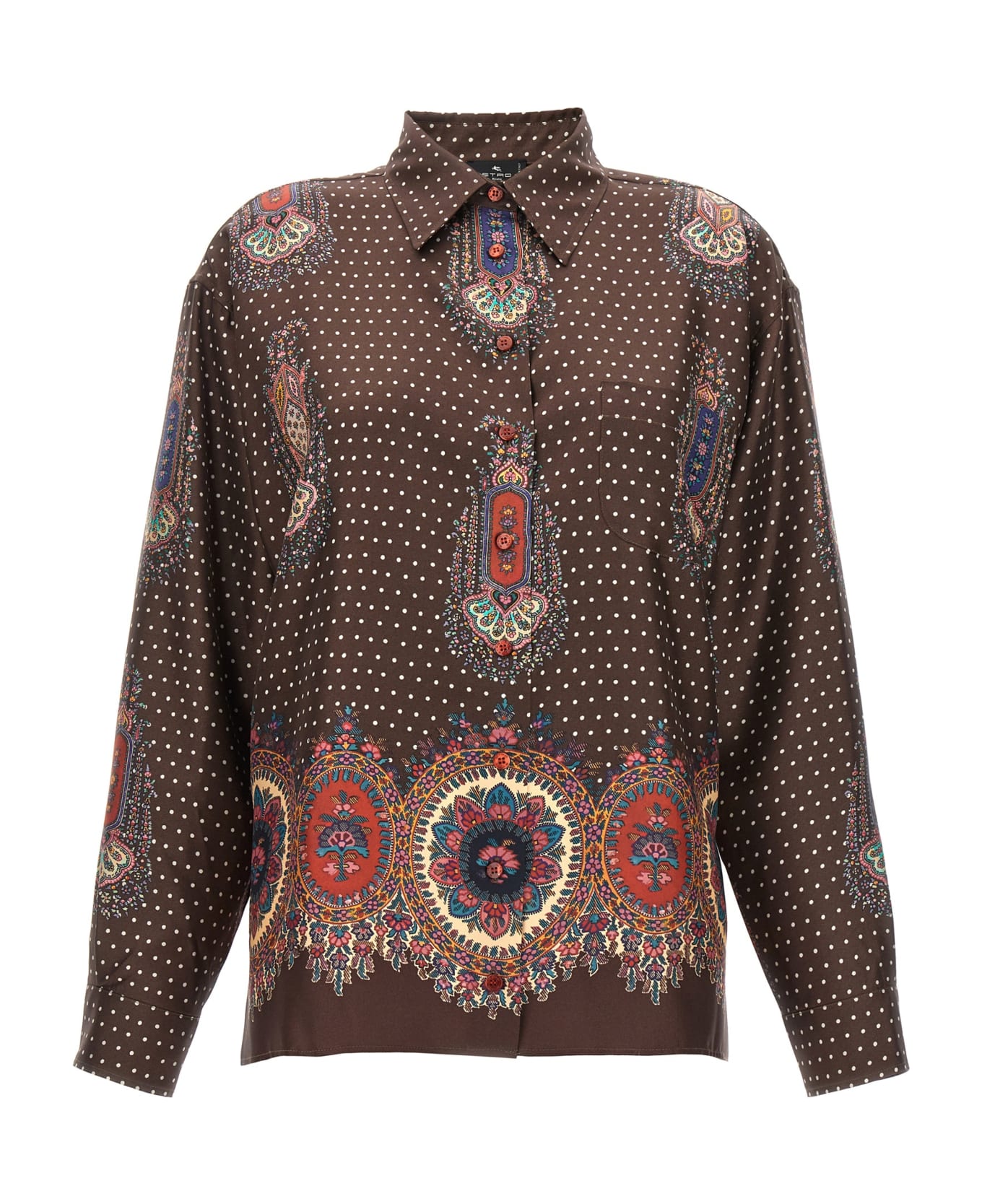 Etro All Over Print Shirt - Brown シャツ