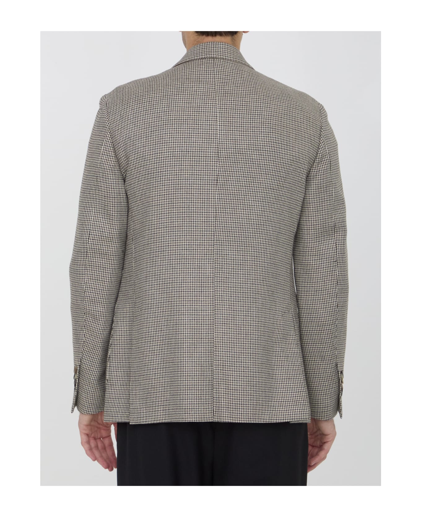 Lardini Houndstooth Jacket - BEIGE