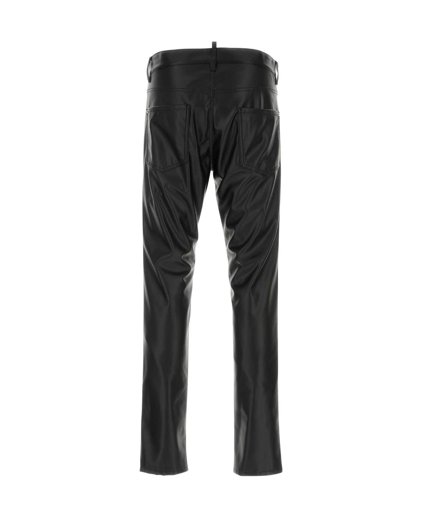 Dsquared2 Synthetic Leather Pant - Black