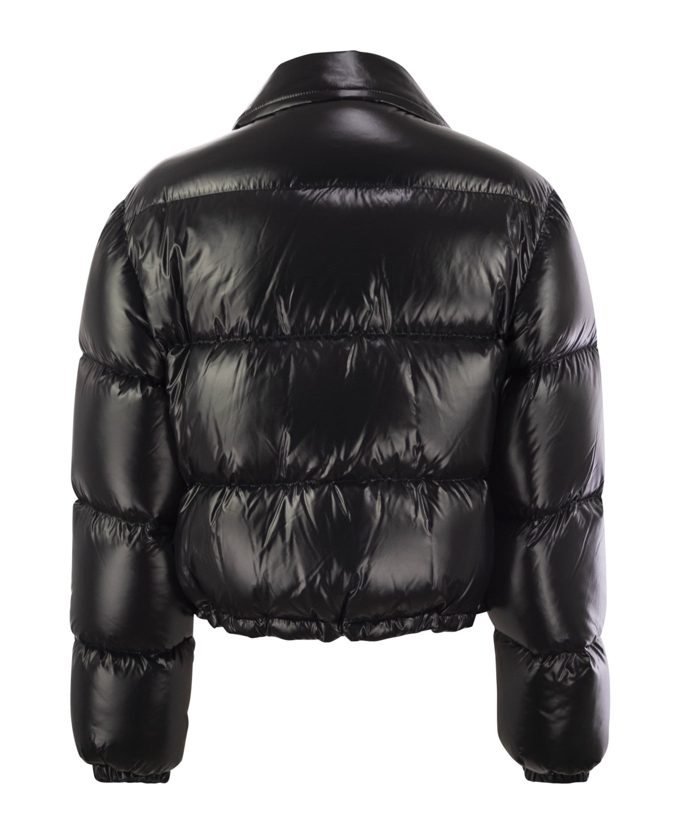 Fay 3 Hooks Cropped Down Jacket - Black