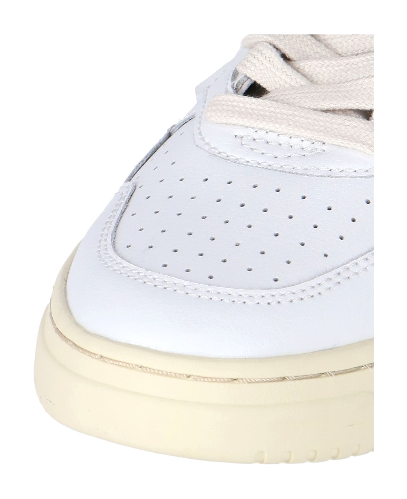 Autry 'medalist' Low Sneakers - Bianco/Rosso