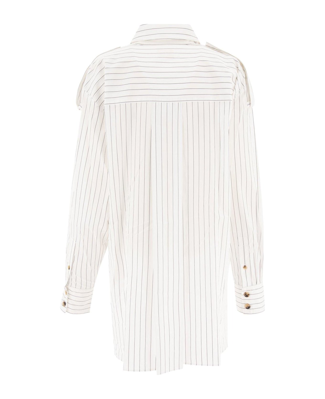 Khaite The Tamal Striped Button-up Shirt - BIANCO