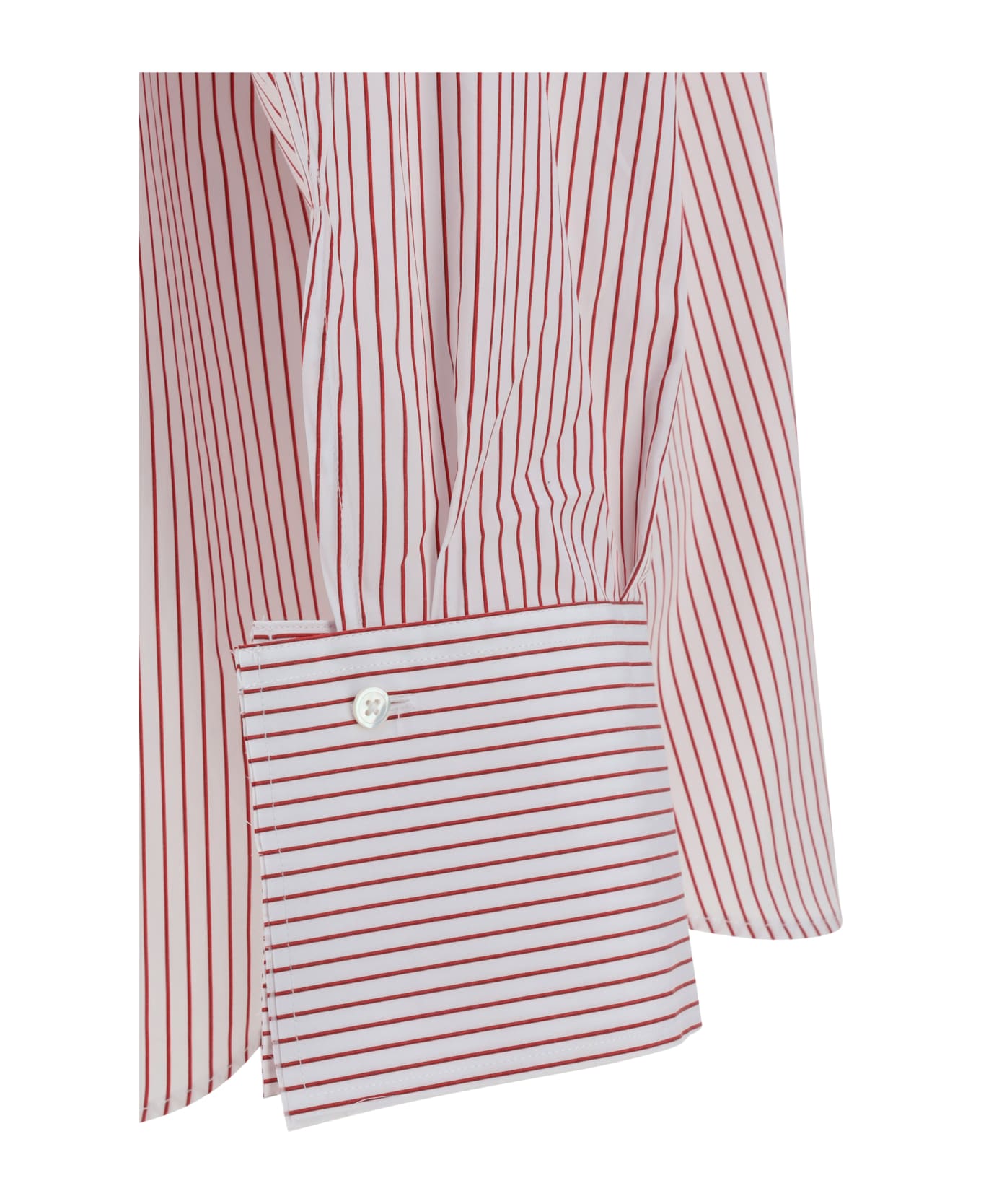 Róhe Shirt - White / Port Stripe シャツ