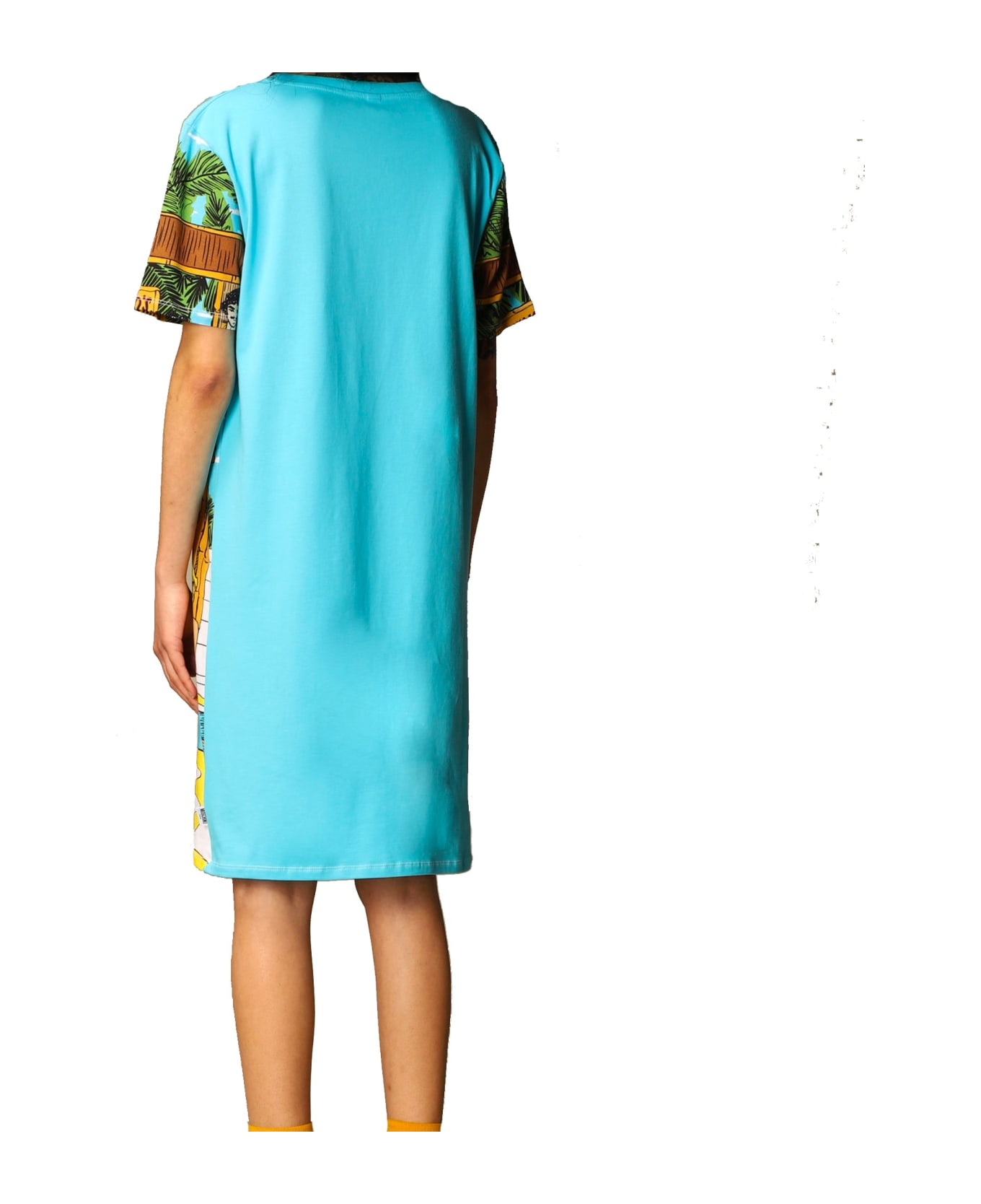 Moschino Swim Printed Cotton Dress - Blue