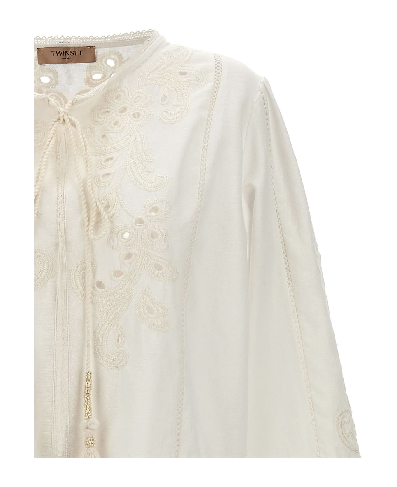 TwinSet Embroidery Blouse - White