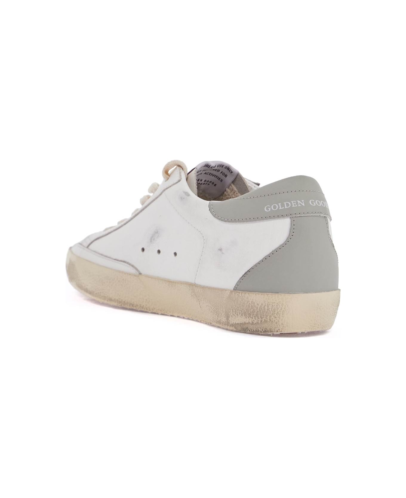 Golden Goose White Leather Sneakers - WHITE/PLATINUM/GREY (White)