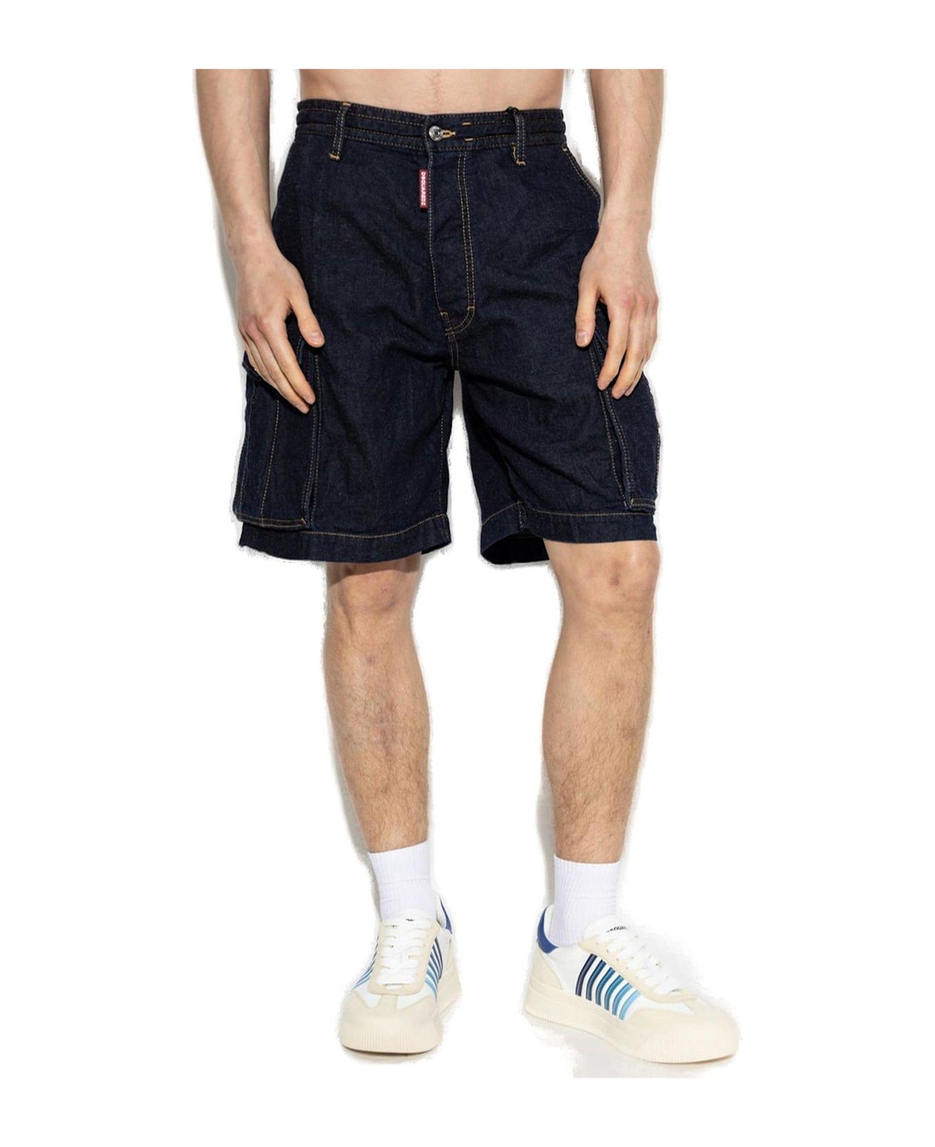 Dsquared2 Summer Lovers Denim Cargo Shorts - BLUE