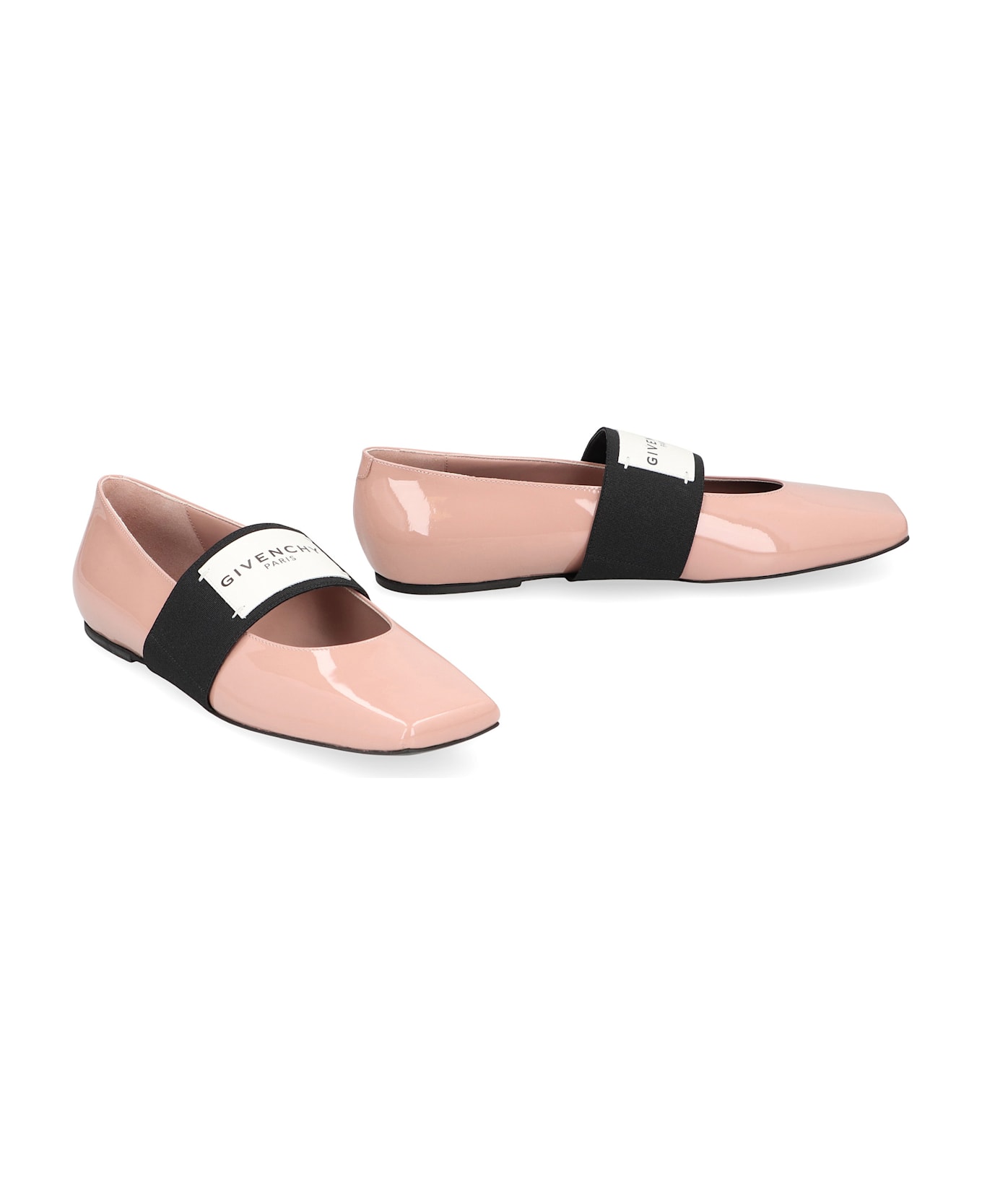 Givenchy Ballerina Sliced Square In Patent Leather - PINK