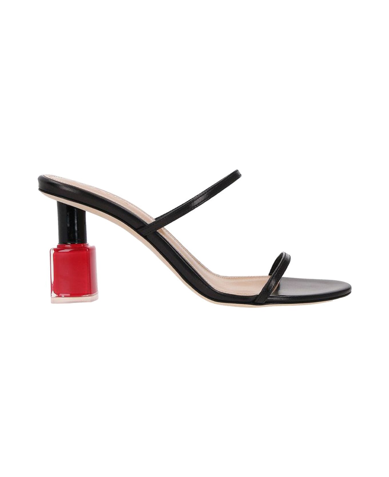 Loewe Nail Polish Leather Sandal - BLACK