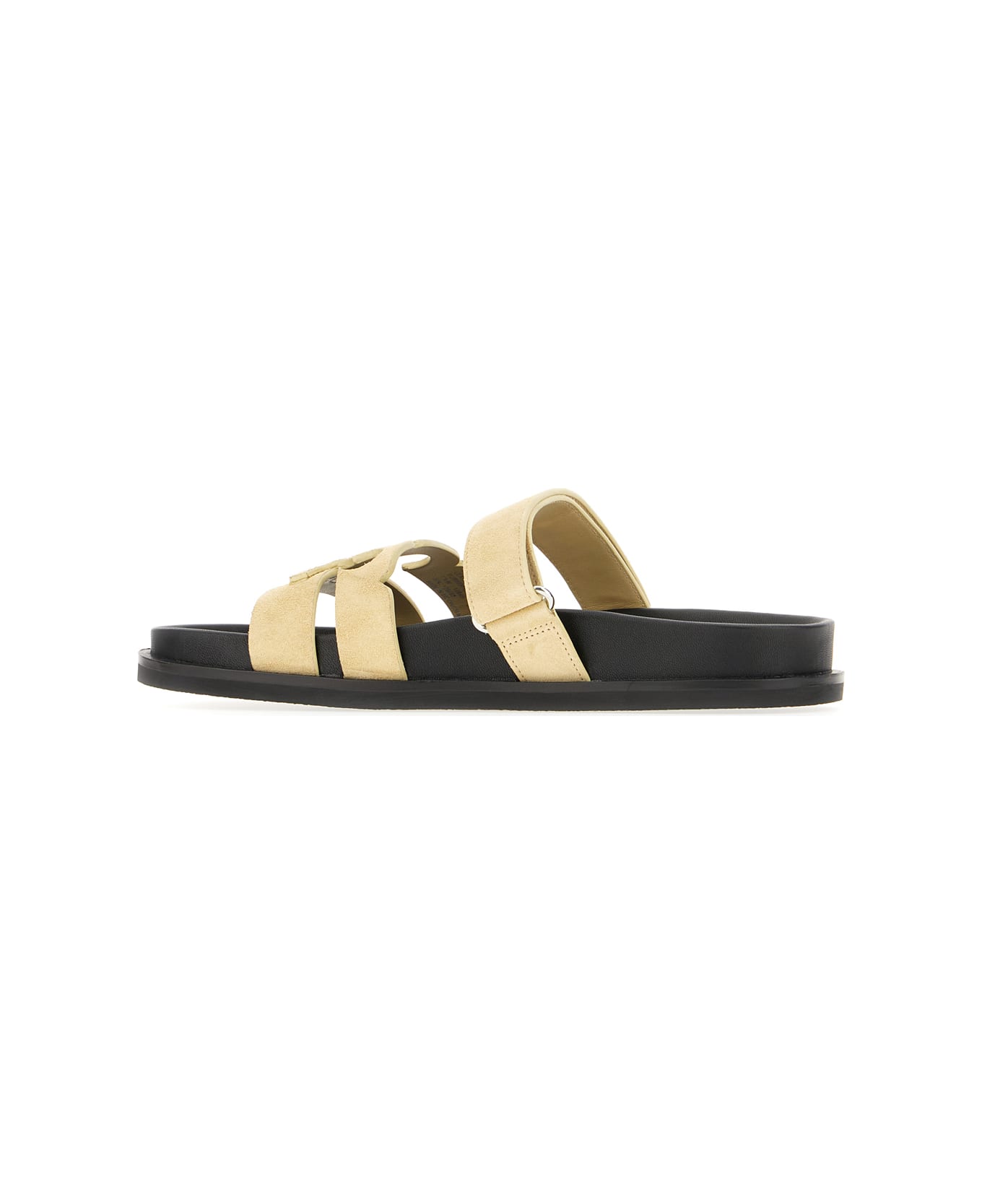 Tory Burch Beige Suede Ines Sandals - PRALINE BLACK