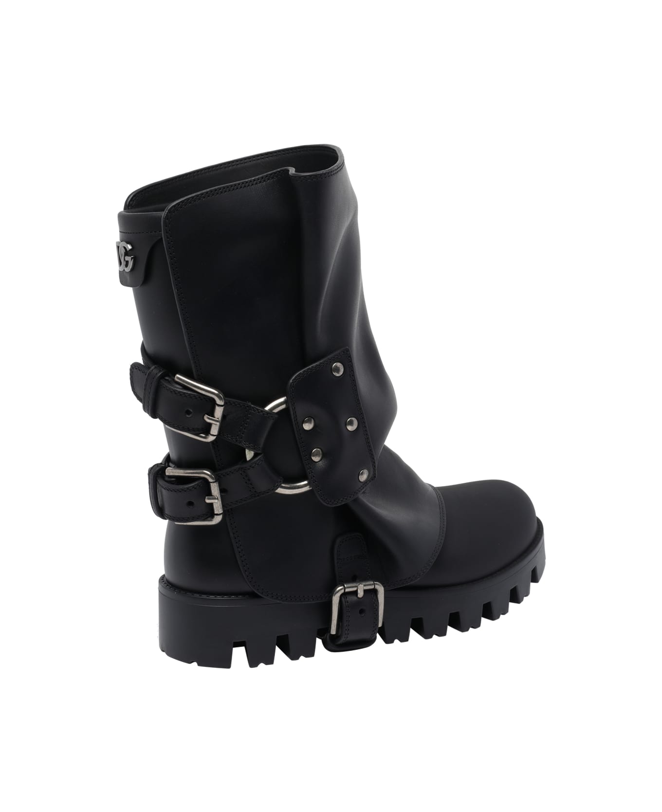 Dolce 
Gabbana Buckle Booties - Black