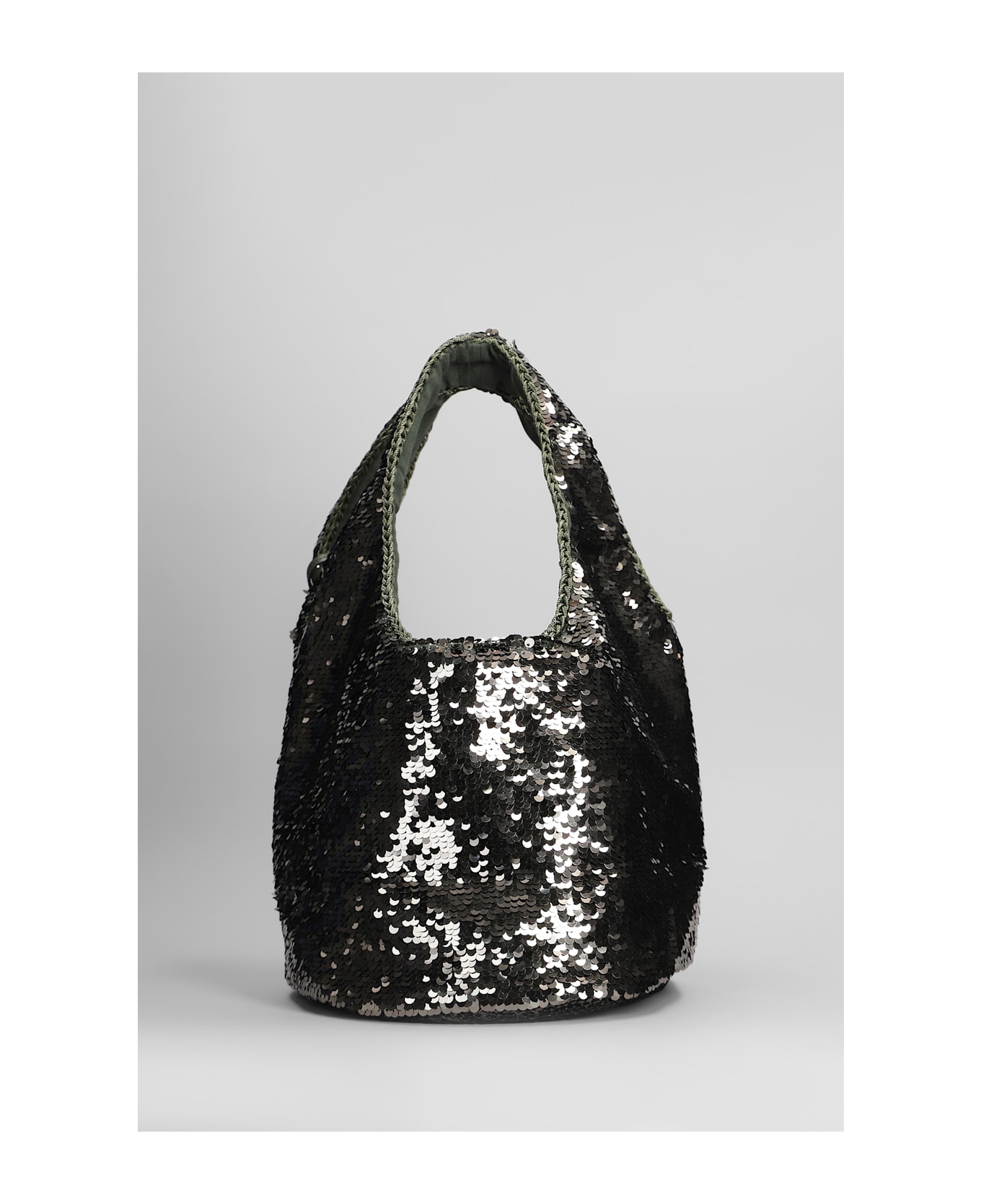 J.W. Anderson Sequin Shoulder Bag In Grey Polyester - Gunmetal