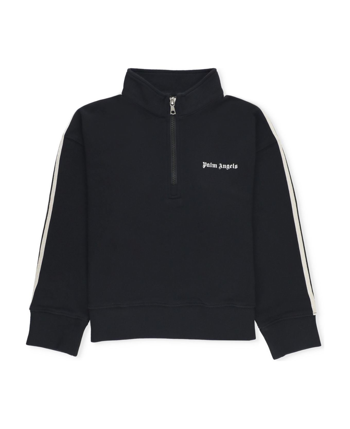 Palm Angels Track Half Zip Sweatshirt - Black