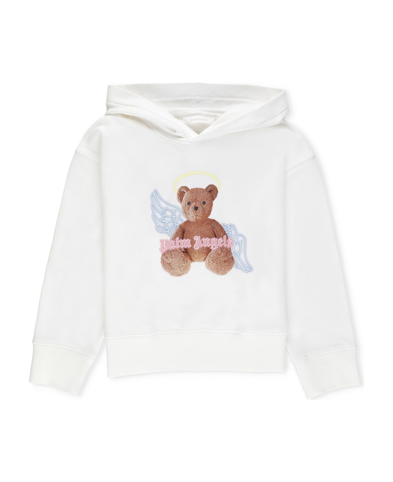 Palm Angels Hoodie With Logo - White