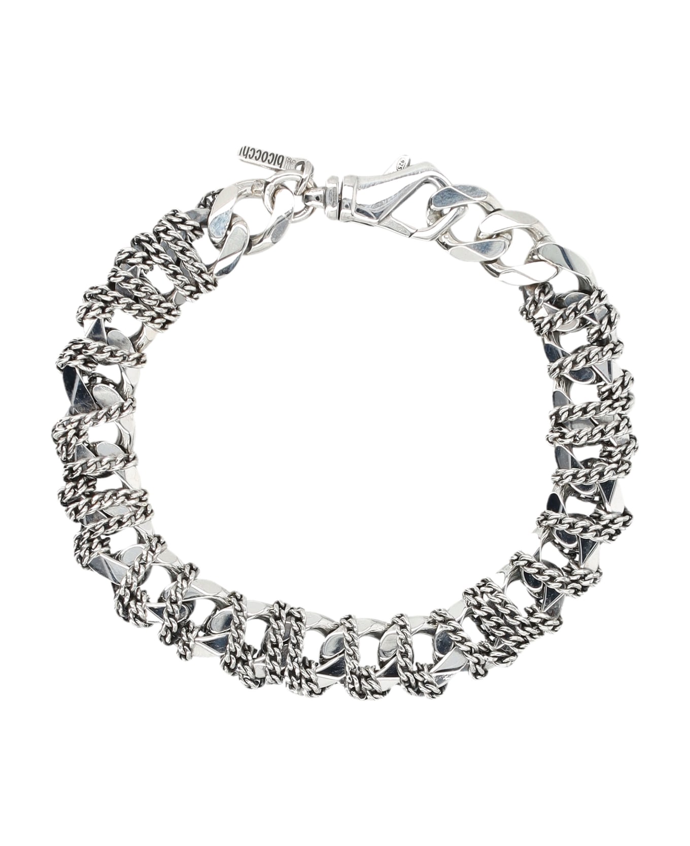 Emanuele Bicocchi Small Entwined Chain Bracelet - SILVER