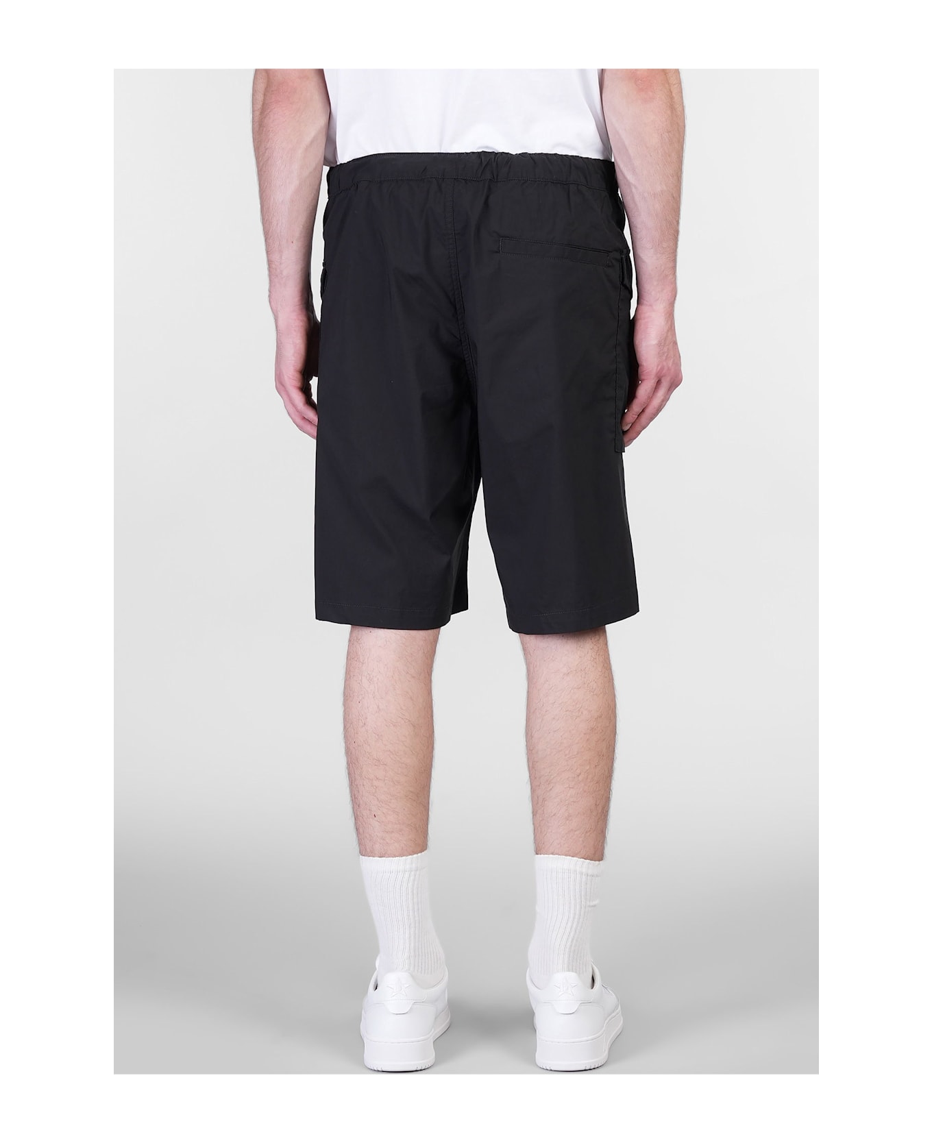 Aspesi Lou Bis Shorts In Black Cotton - black