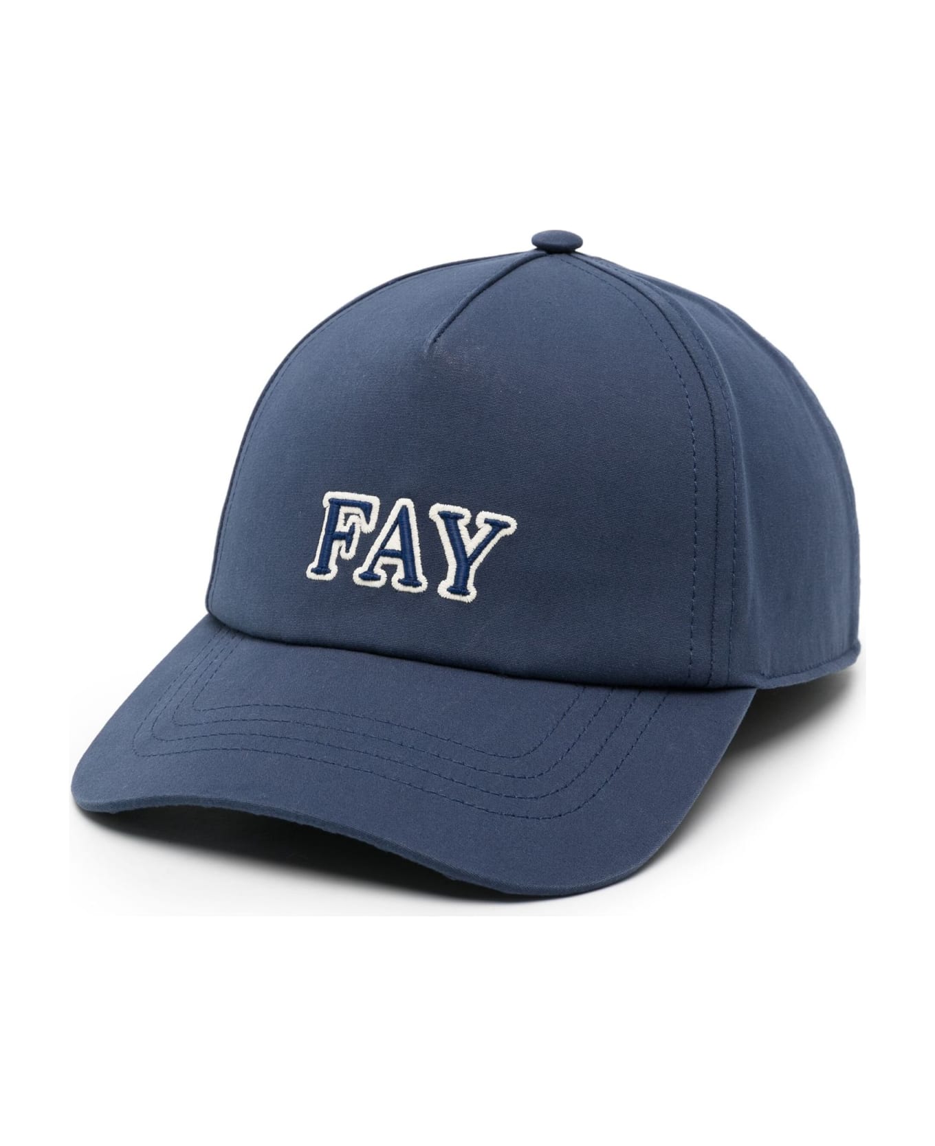 Fay Blue Cotton Baseball Cap - Blue 帽子