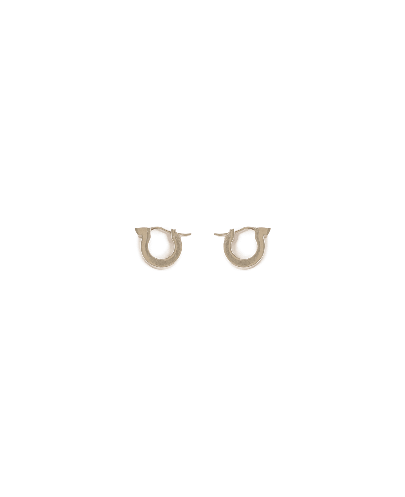 Ferragamo Ganicni Earrings With Logo - Golden