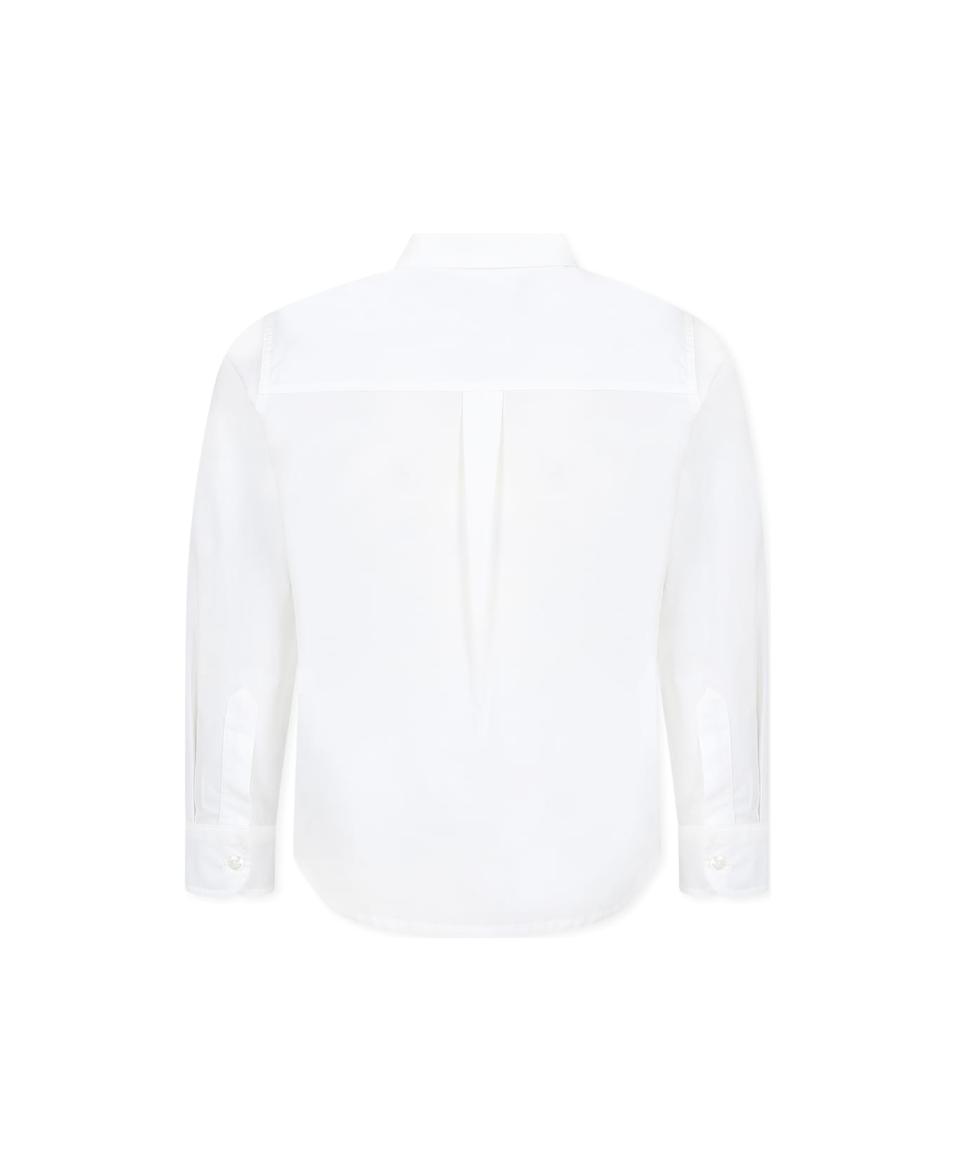 Fendi White Shirt For Boy With Ff - White