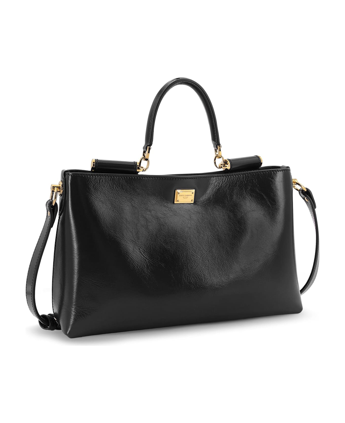 Dolce & Gabbana Leather Crossbody Bag - Black