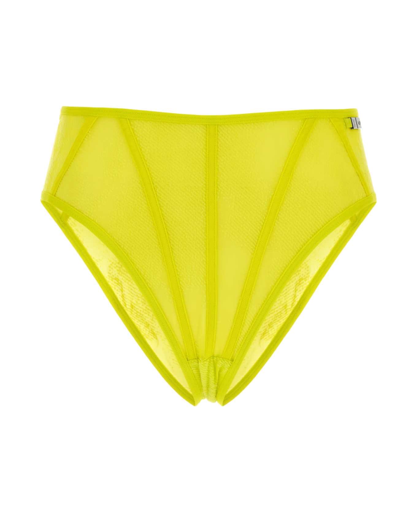 Diesel Fluo Yellow Lace Diesel X Savage X Fenty Mesh-high-waist-brief Brief - 5AT