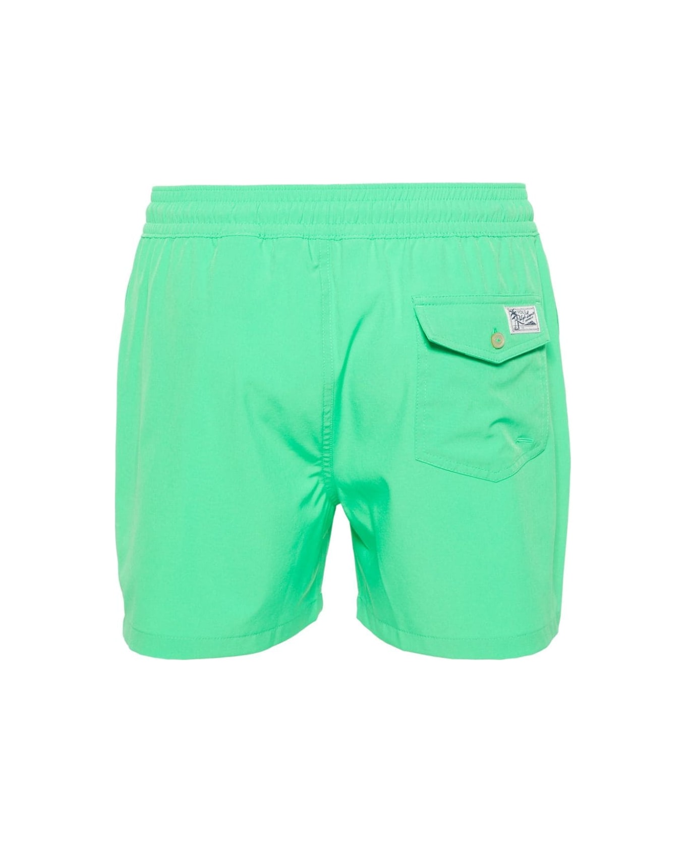 Ralph Lauren Green Swim Shorts With Embroidered Pony - Green