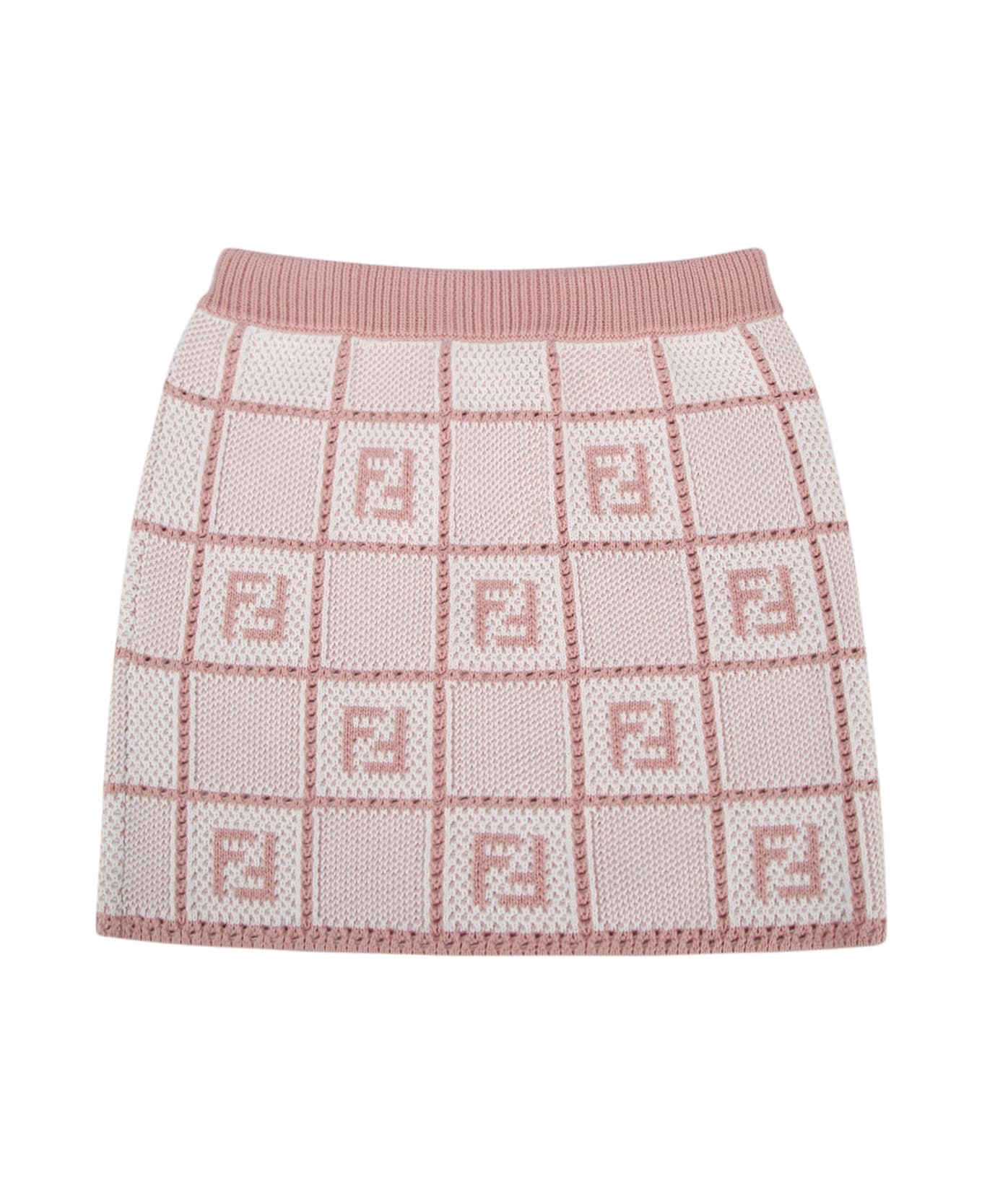 Fendi Gonna Cotton Crochet - GESSOSTRAWBERCREAM