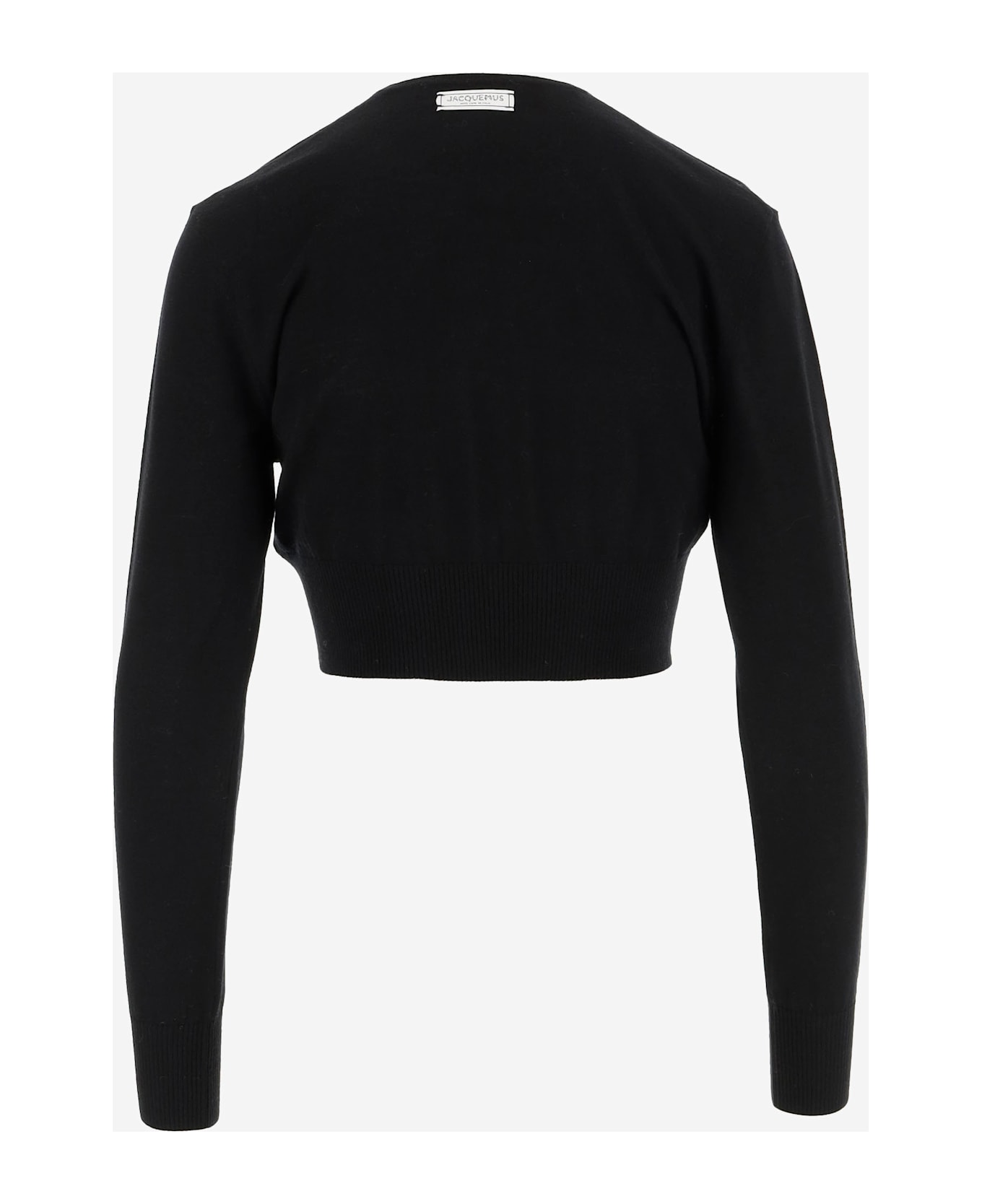 Jacquemus Wool Crop Cardigan - Black