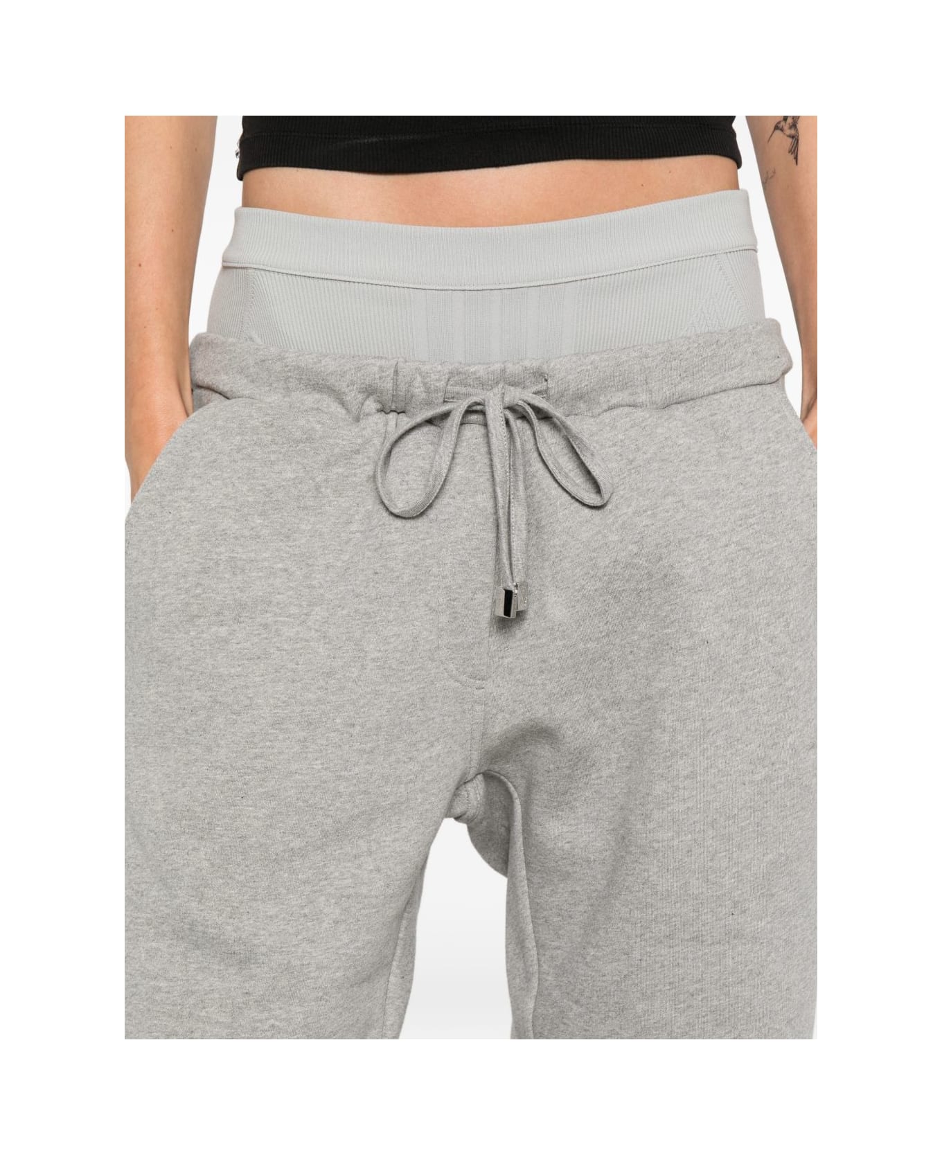 The Attico Cotton Sweatpants - Grey
