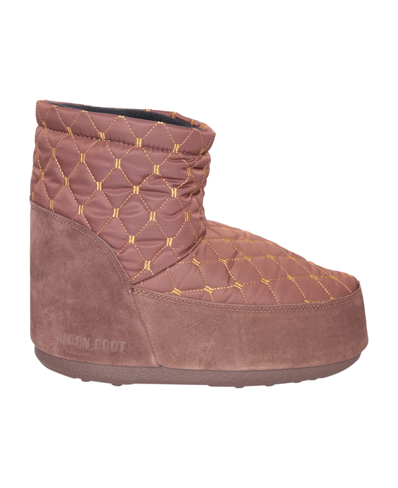 Moon Boot Icon Low No Lace Quilted Brown - Brown