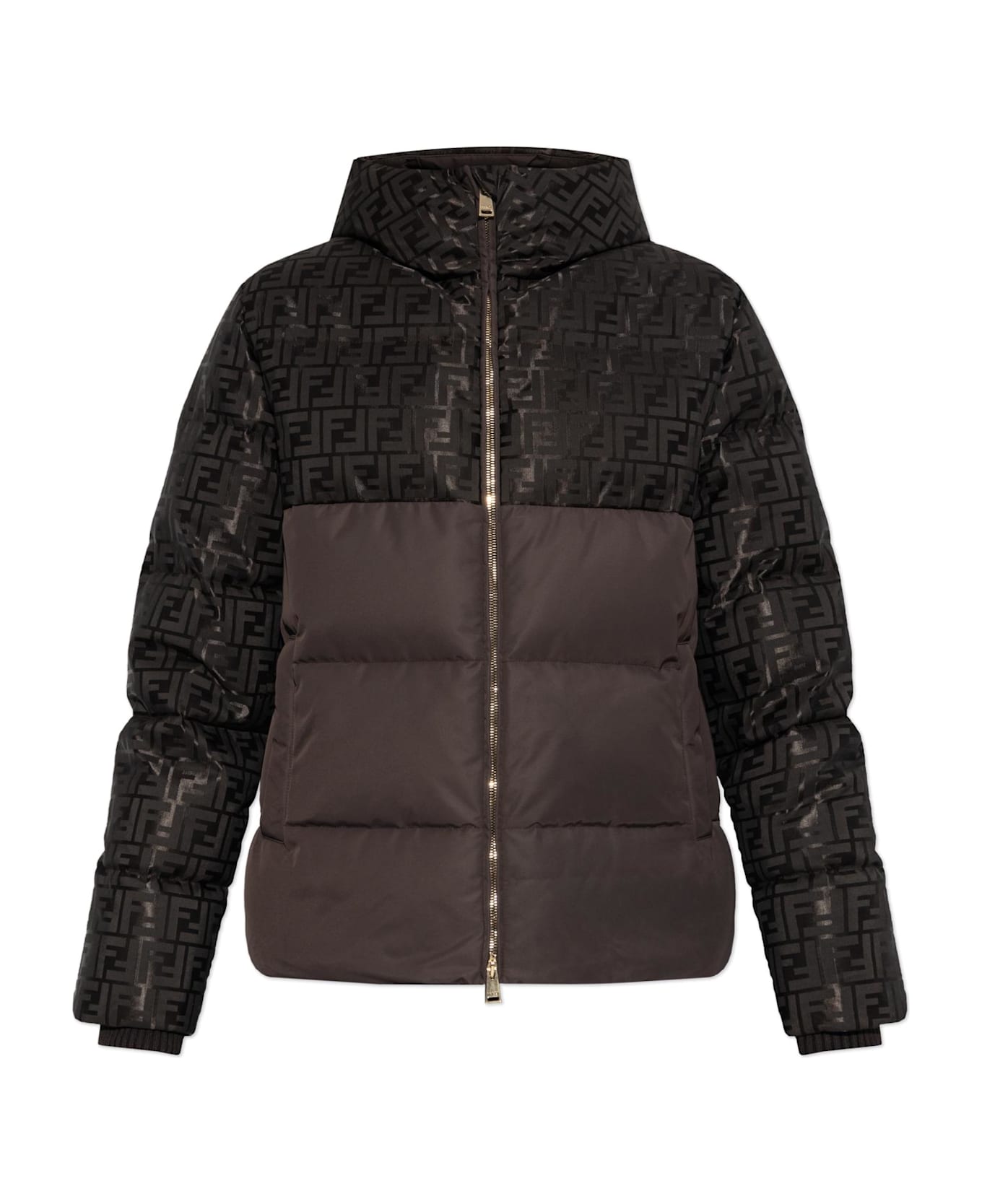 Fendi Down Jacket With Hood - H Dark Brown