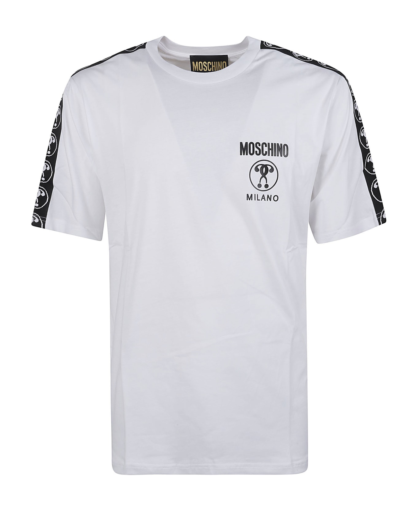 Moschino Logo Sleeve Milano T-shirt - White