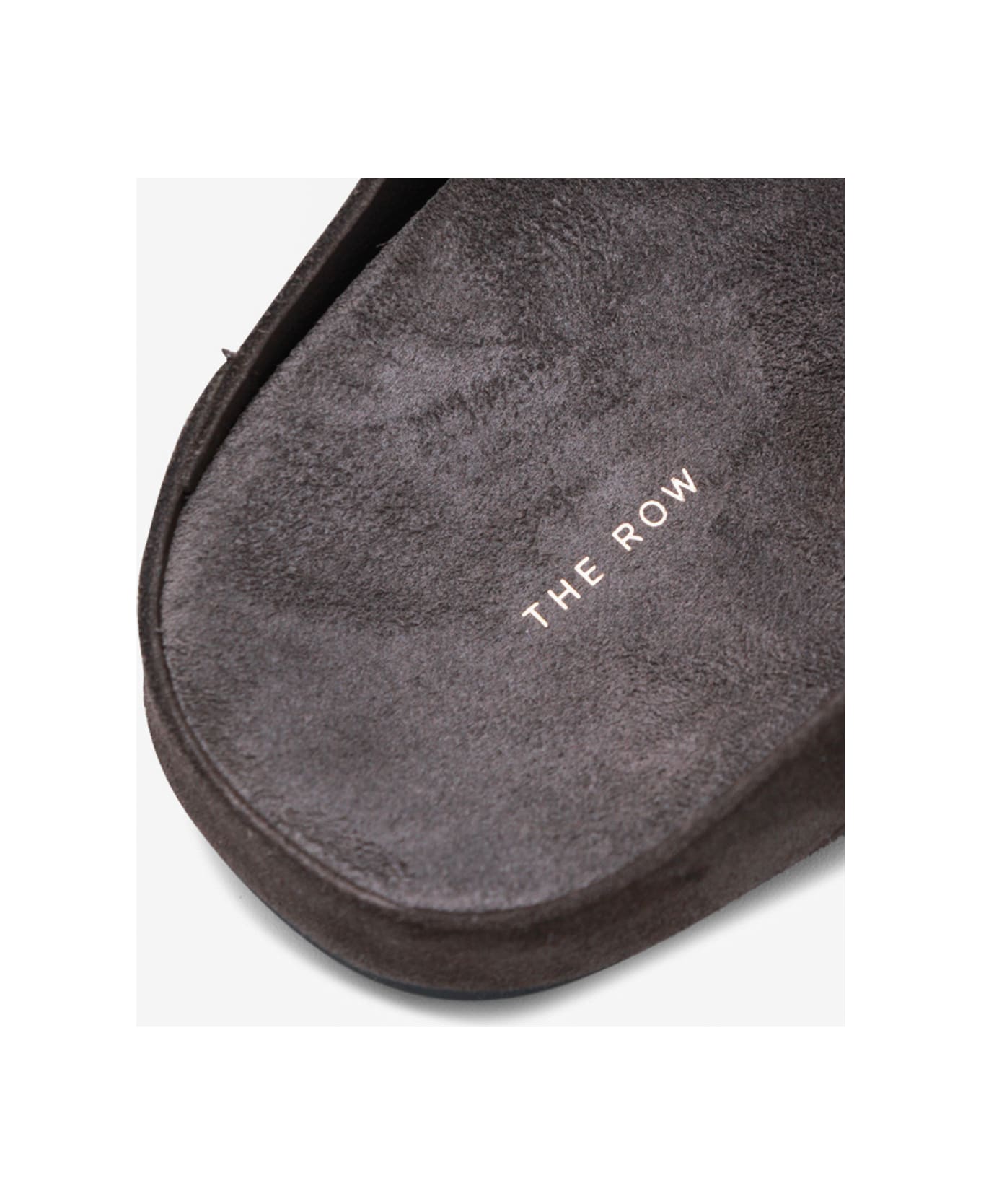 The Row Brown Leather Flats - LACQUER BROWN