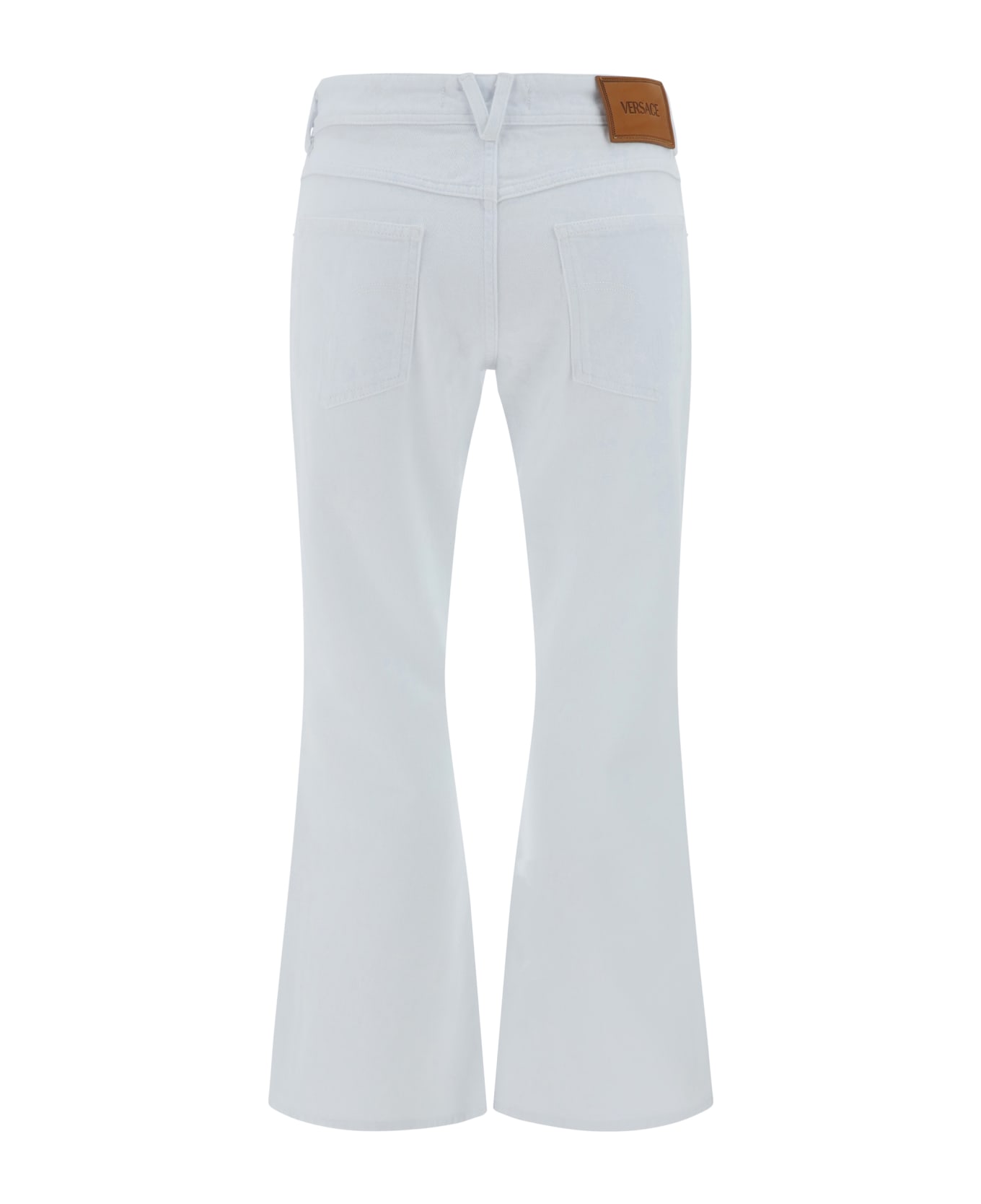 Versace White Cotton Jeans - White ボトムス