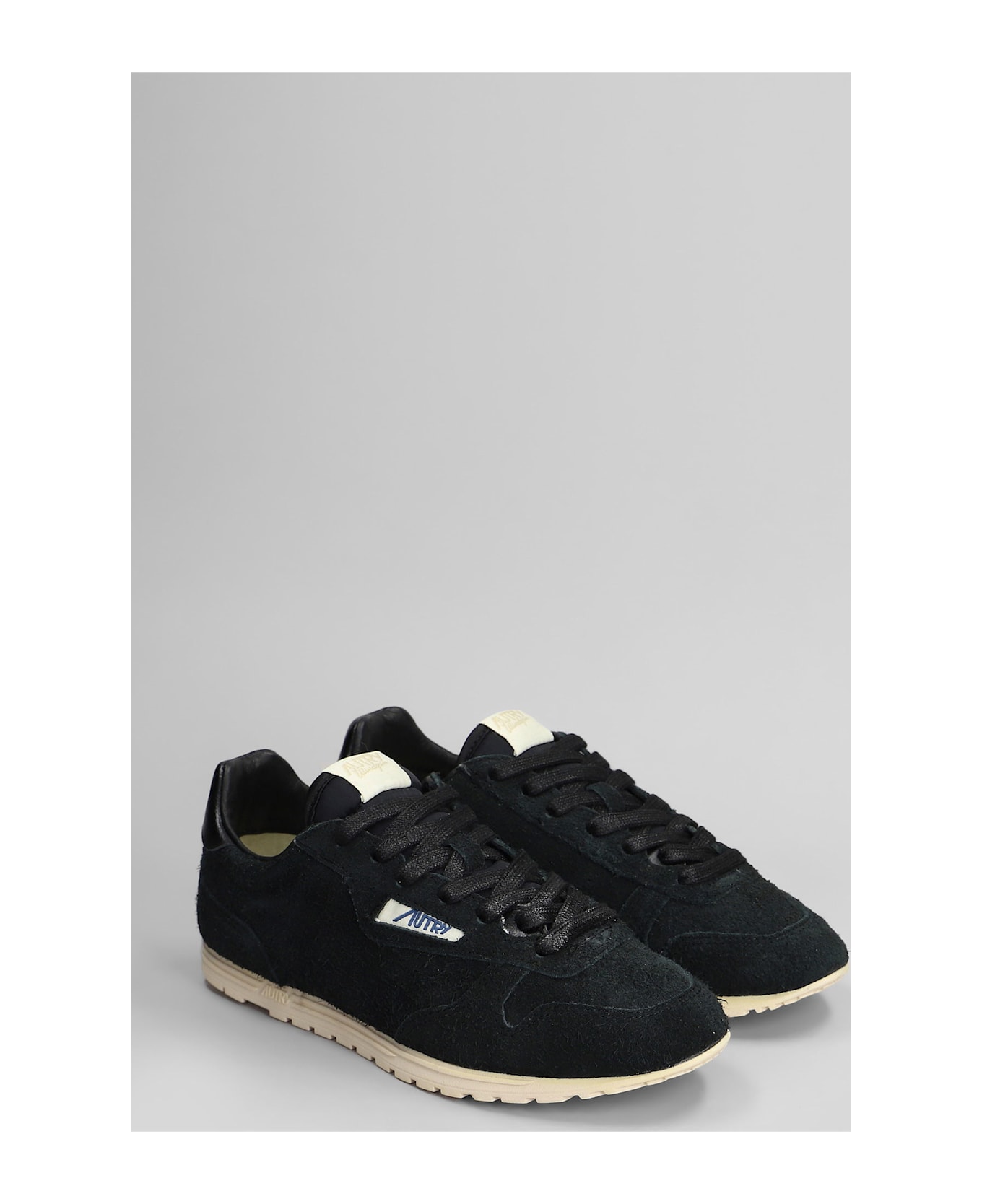 Autry Windspin Sneakers In Black Suede - black